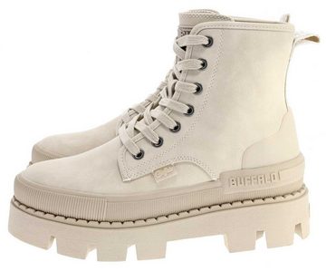 Buffalo RAVEN LACEUP HI Beige Stiefelette Damen Schnürstiefel