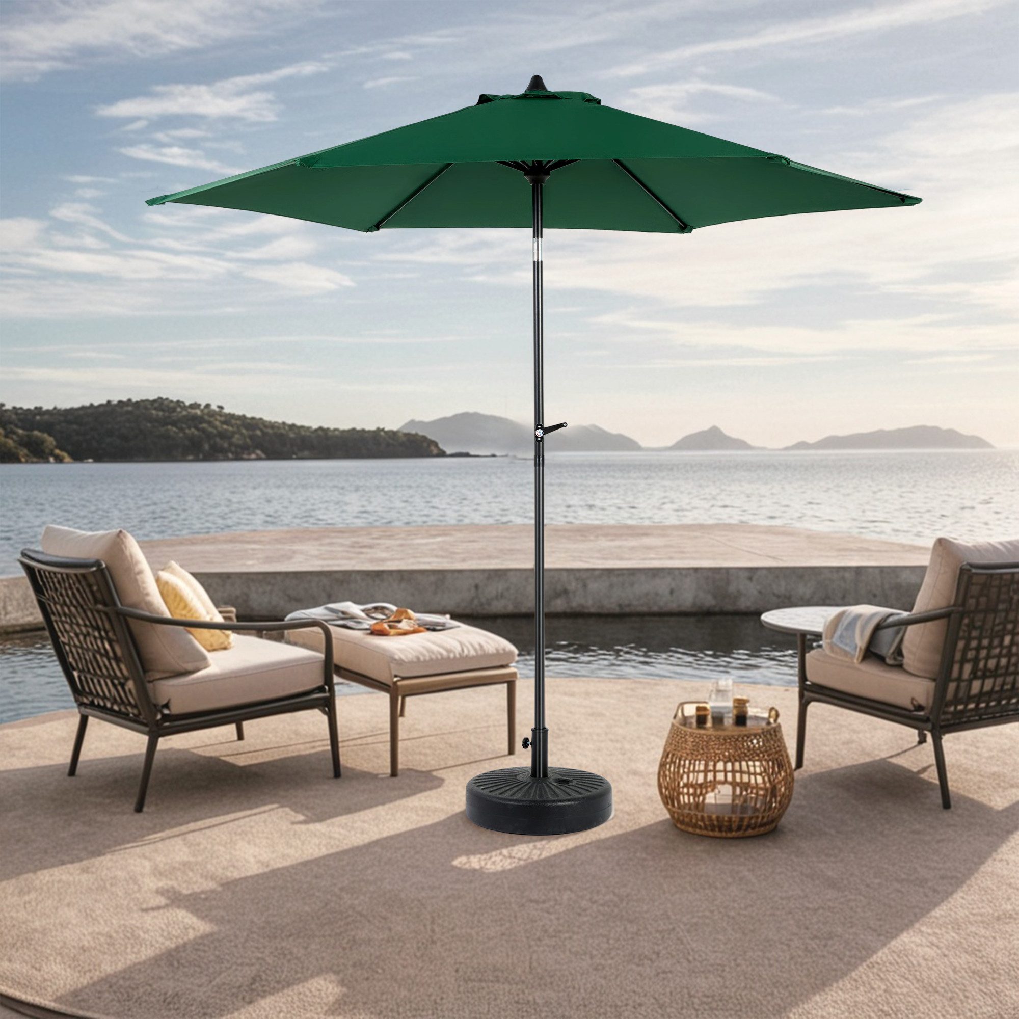 BlingBin Sonnenschirm 2.6M Outdoor Sonnenschirm mit günstig online kaufen