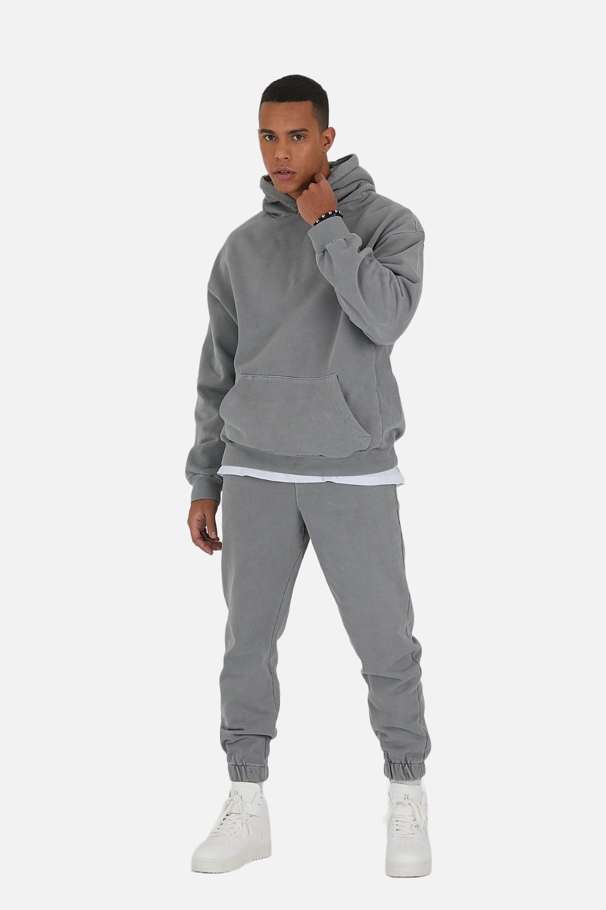OSSY HOMER Trainingsanzug Set Jogger Hoodie 100% Baumwolle Sportswear (2-tlg)