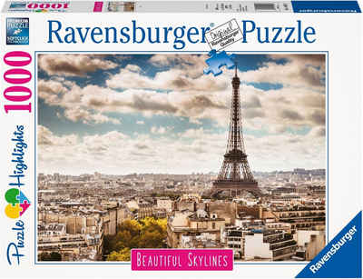 Ravensburger Puzzle Puzzle Highlights Beautiful Skylines - Paris, 1000 Puzzleteile, Made in Germany, FSC® - schützt Wald - weltweit