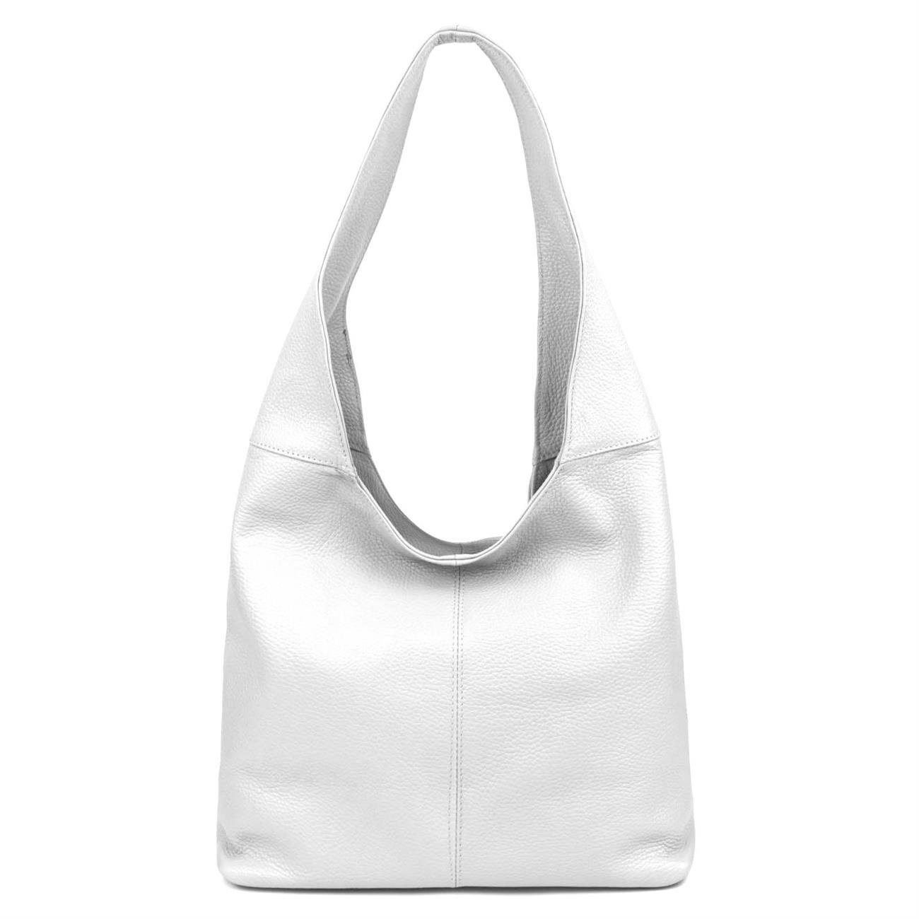 Shopper Made in Italy Damen echtes Leder Tasche Schultertasche Umhängetasche