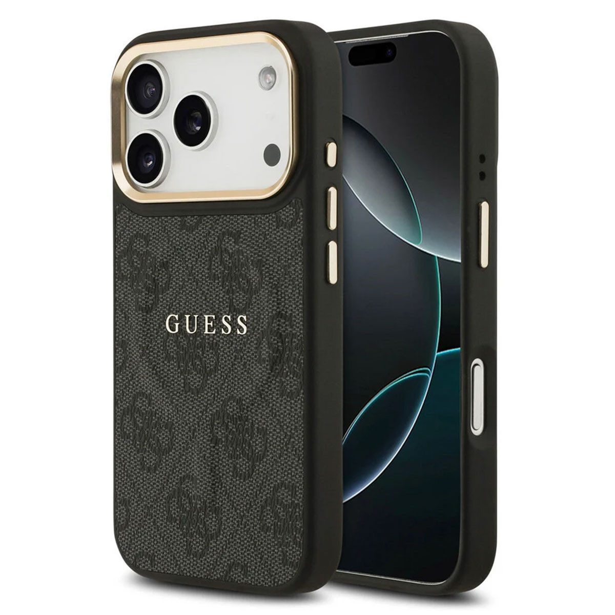 Guess Backcover Guess Classic 4G Logo Backcover MagSafe Apple iPhone 17 Pro - Schwarz