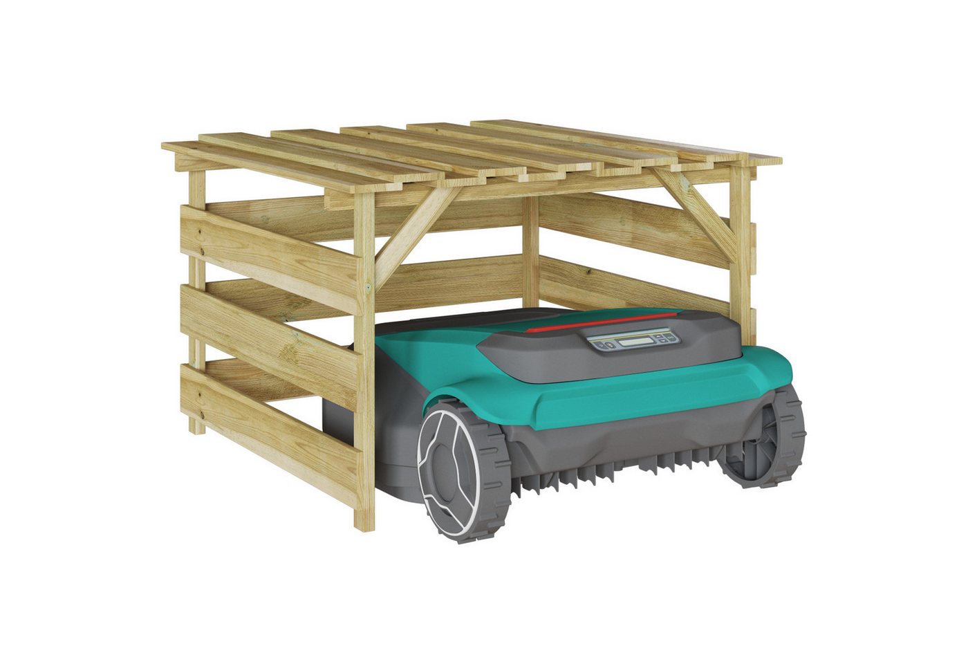 Thumbnail - vidaXL Gartenhaus Roboter-Rasenmäher Garage Imprägniertes Holz Kiefer