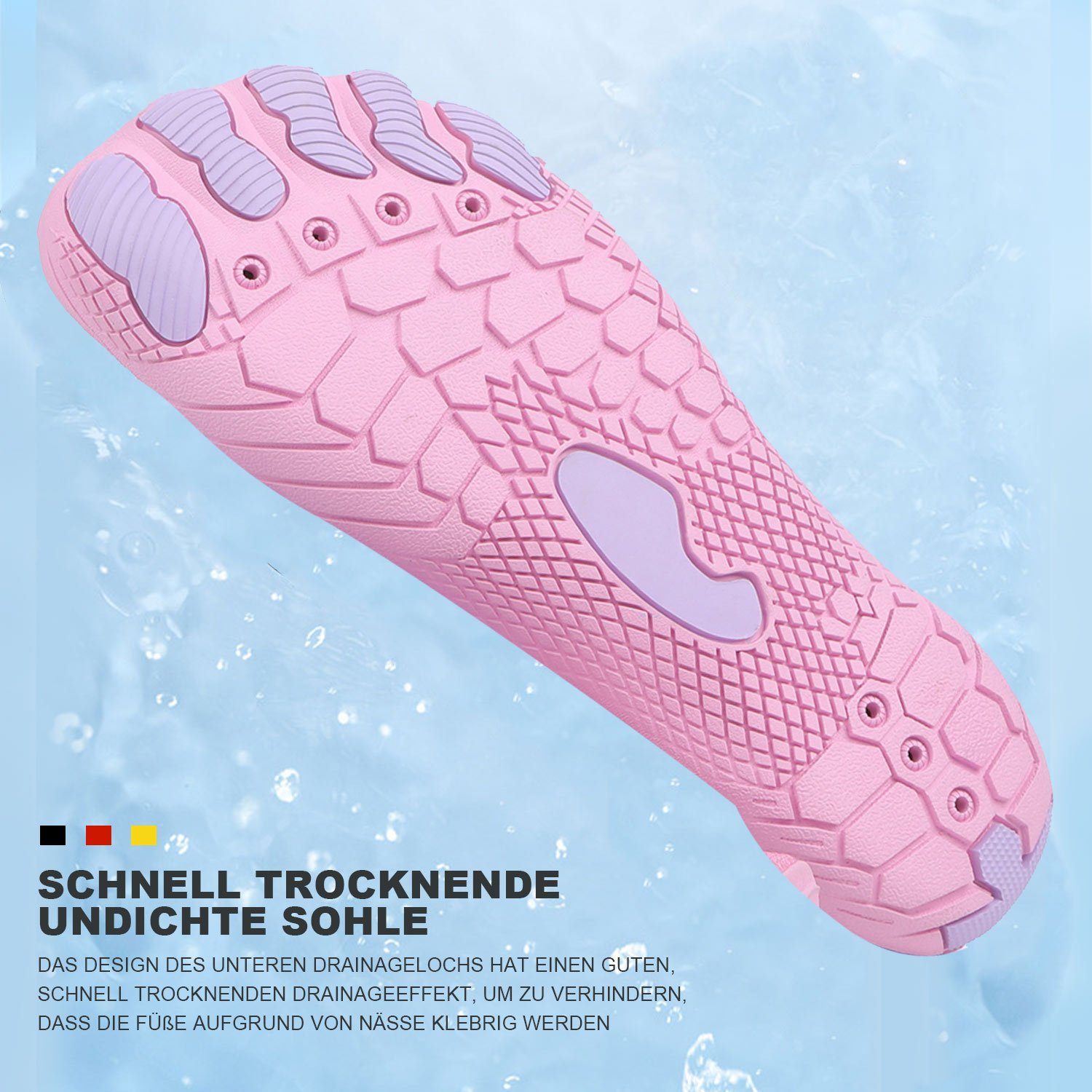 Fitnessschuhe Trailrunning-Schuhe Barfußschuh Neutralschuhe für Herren Rosa MAGICSHE und Outdoor Lila Wasserschuhe Damen