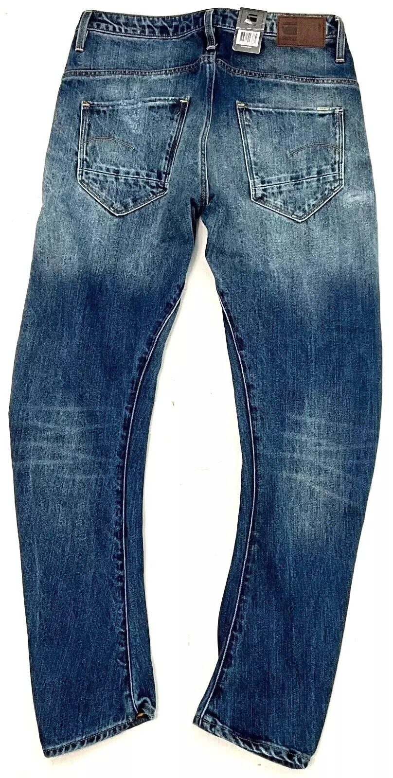 G-STAR Tapered-fit-Jeans G-Star ARC 3D Low Boyfriend Restored Hadron Denim RRR Damen Jeans, Distressed Optik, Knöpfe, RIP. RESTORED. REPEAT