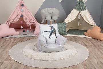 Knorrtoys® Sitzsack Dino, grey, für Kinder