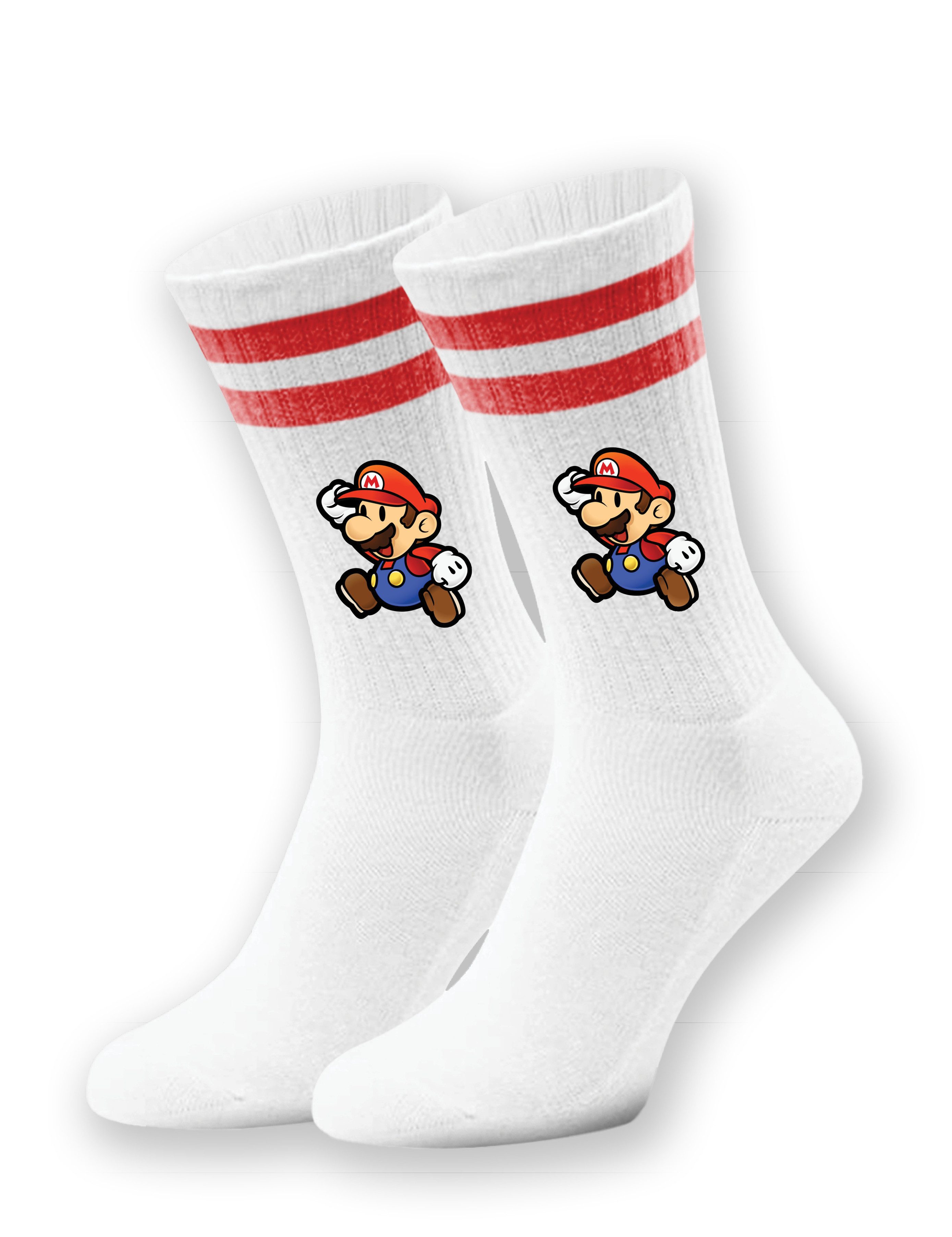 Youth Designz Tennissocken Mario Unisex Socken Geschenk mit verstärkter Verse und Zehenbereich