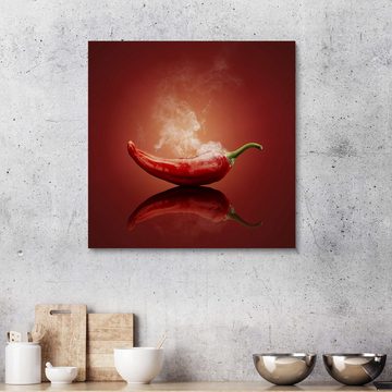Posterlounge Holzbild Johan Swanepoel, Red Hot Chili Stillleben, Küche Illustration