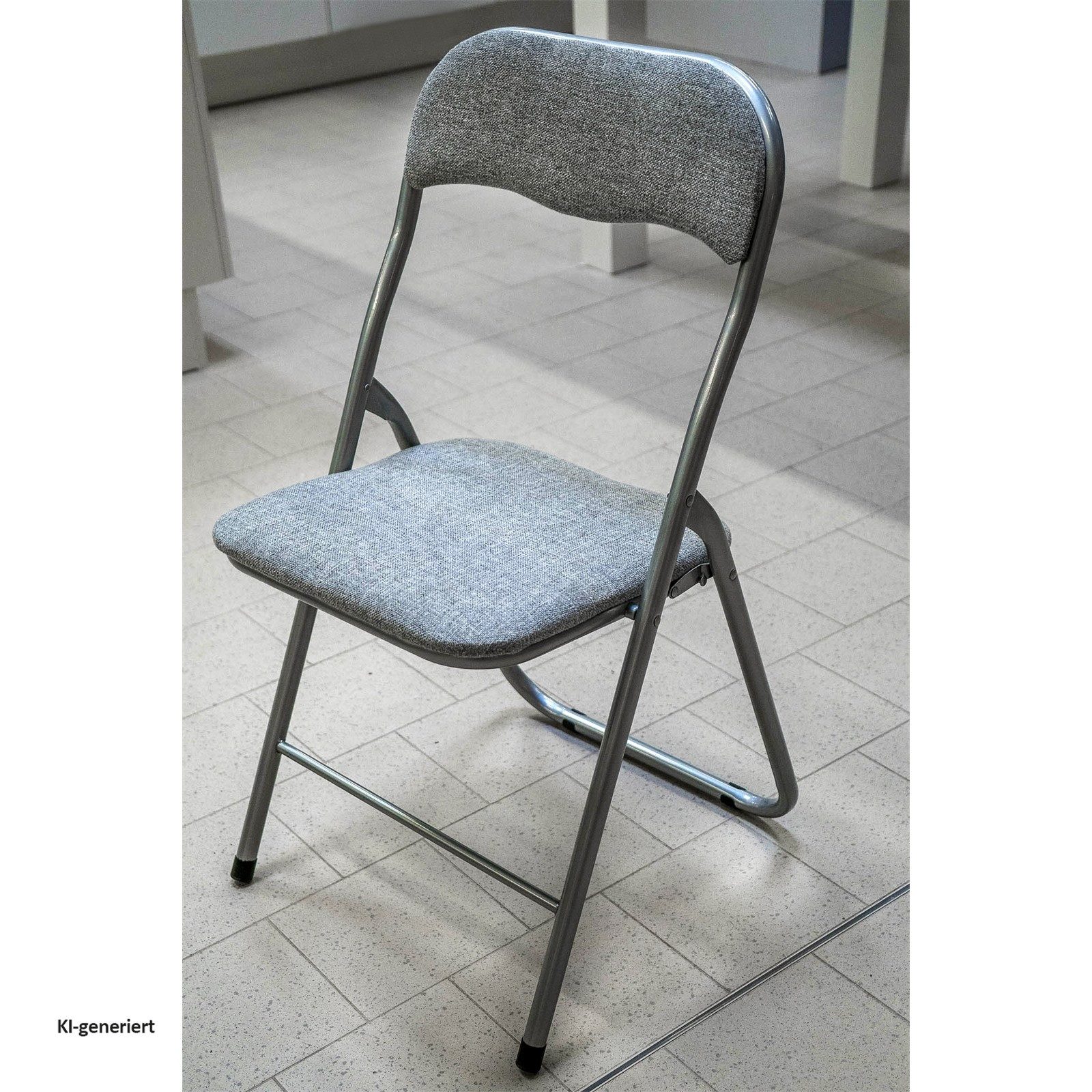 HTI-Living Klappstuhl Klappstuhl 2er Set Dima Fabric Grau (Set, 1 St), Küchenstuhl Eventbestuhlung – Bild 3 von 4