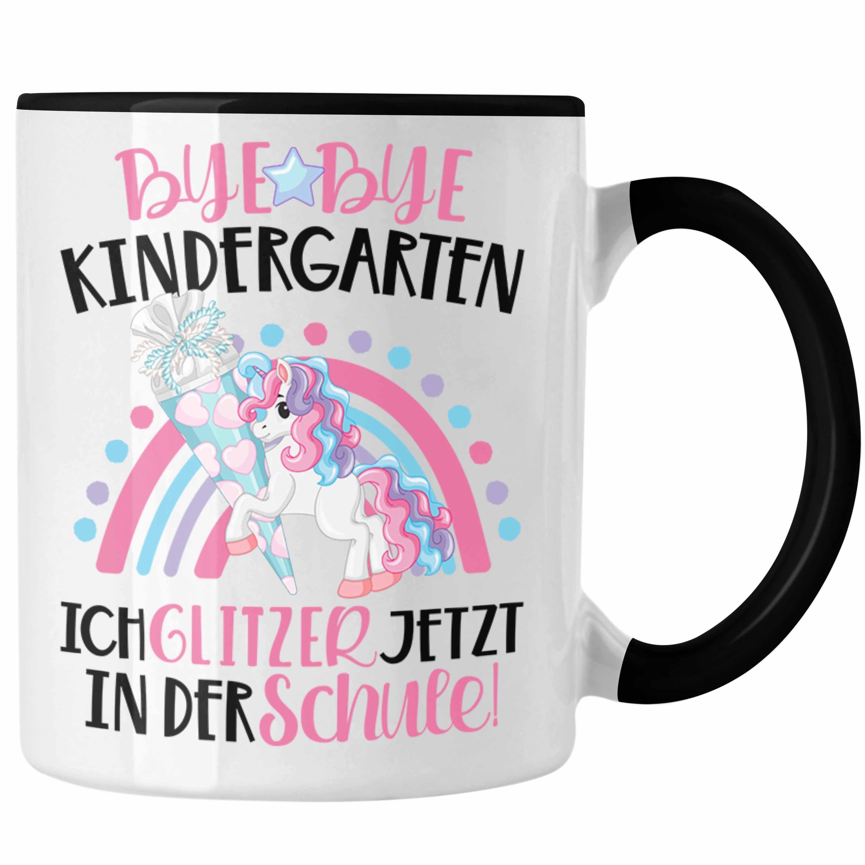 Trendation Tasse Trendation - Schulkind 2022 Einhorn Einschulung Mädchen Geschenk Tasse Schulstart 1. Schultag Schuleinführung Schulanfang Geschenkidee 2022 Schulkind Pferde Grafik Schwarz