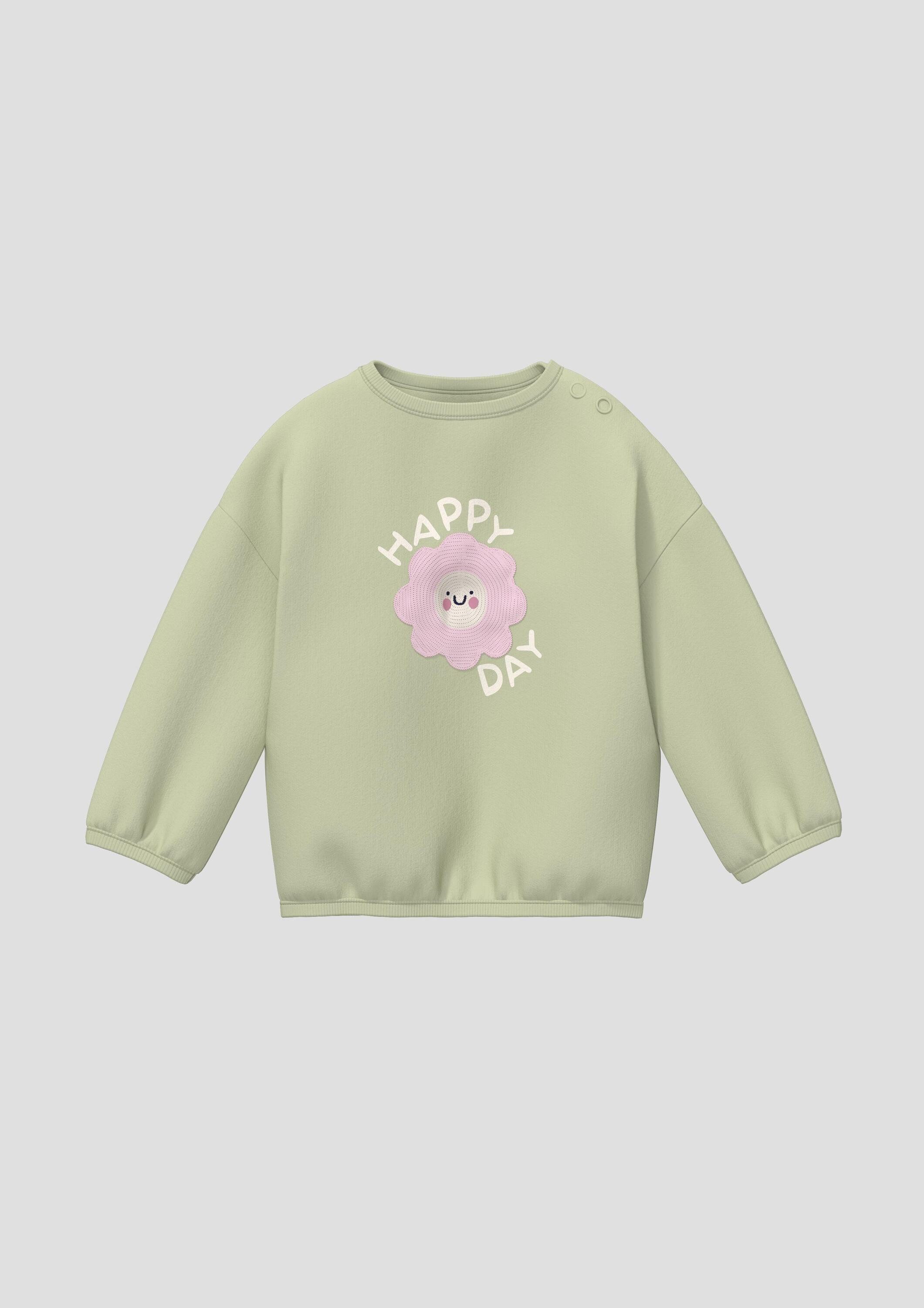 s.Oliver Sweatshirt Sweatshirt Weiches Sweatshirt im Loose Fit mit Applikation
