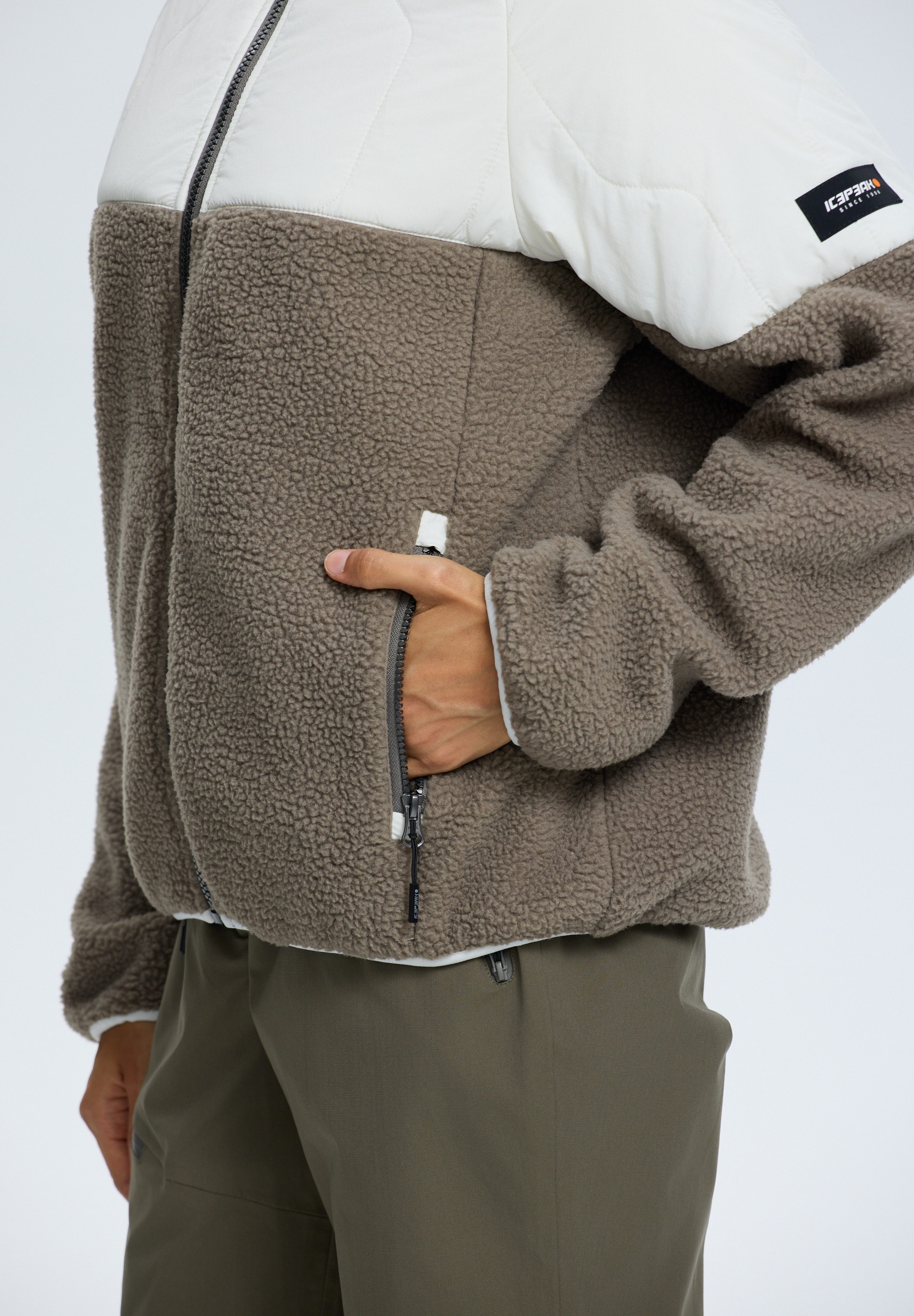 Icepeak Fleecejacke MAUSTON für aktive Unternehmungen, aus Polyester, lässige Passform