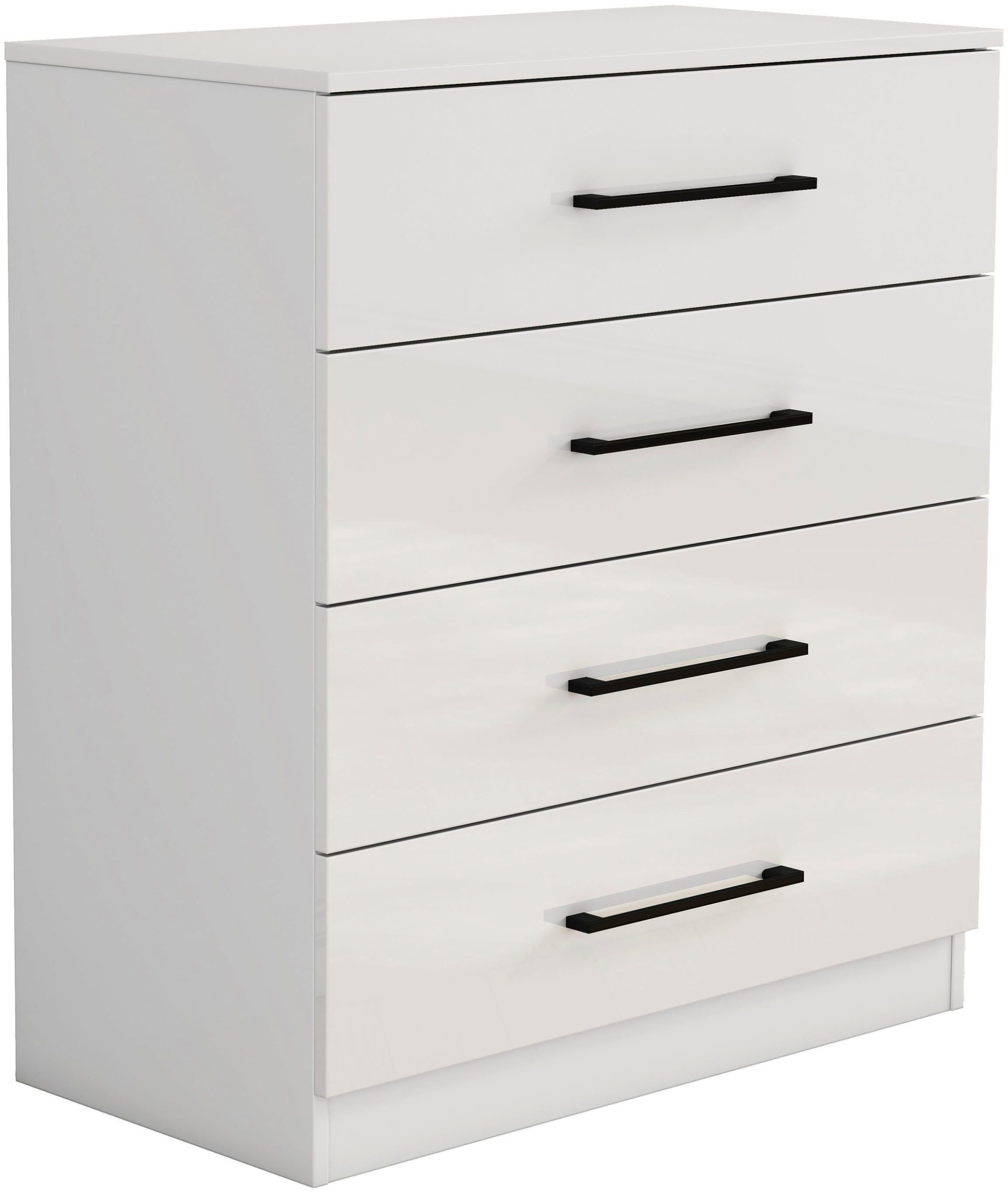 OTTO home Schubkastenkommode Sylt Schlafzimmerschrank Garderobe Schrank hochglanz (1 St., Viel Stauraum im Schlafzimmer mit hochglänzenden Fronten), Beistellschrank mit 4 Schubladen