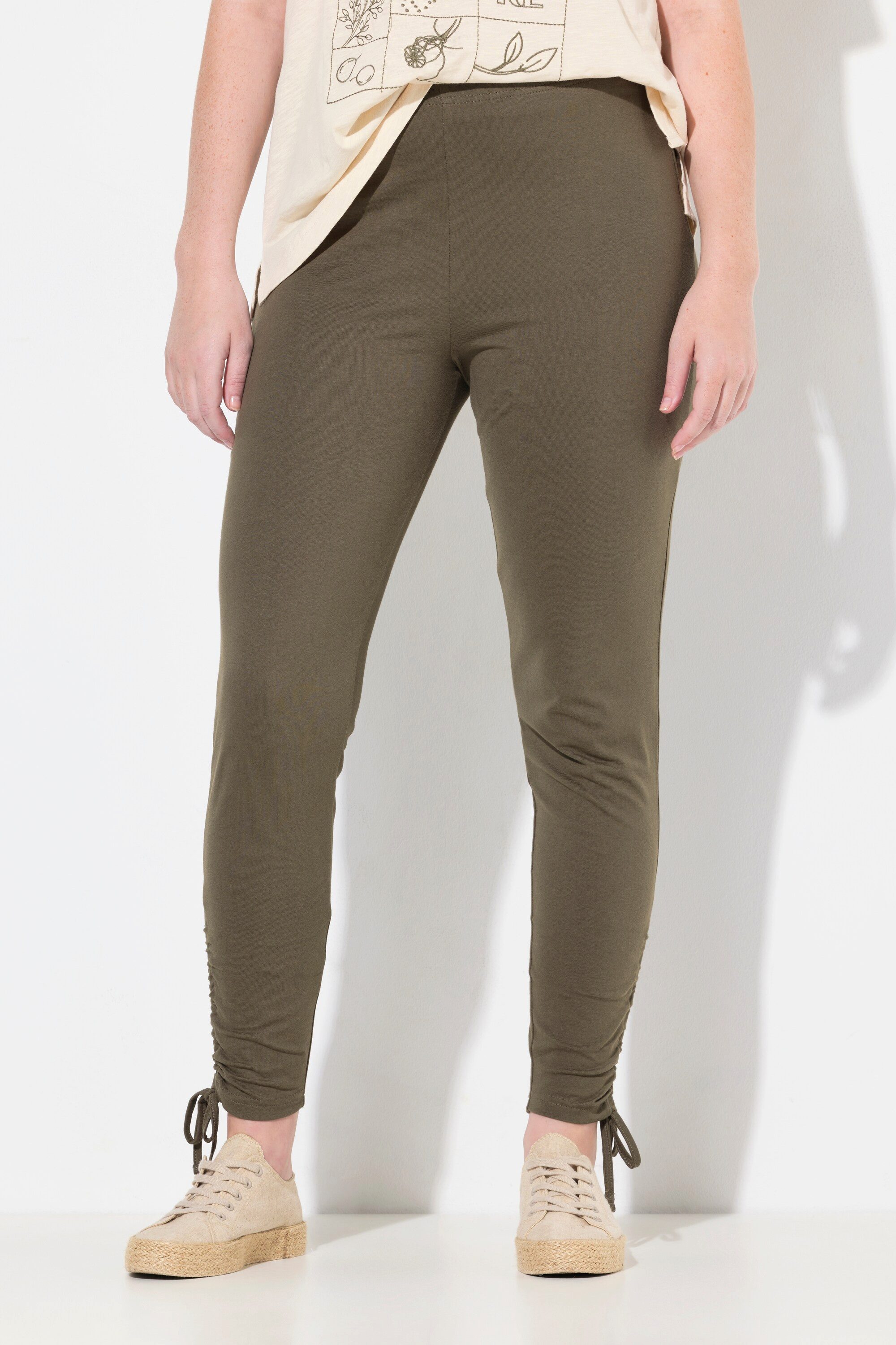 Ulla Popken Leggings Leggings Raffungen Elastikbund günstig online kaufen