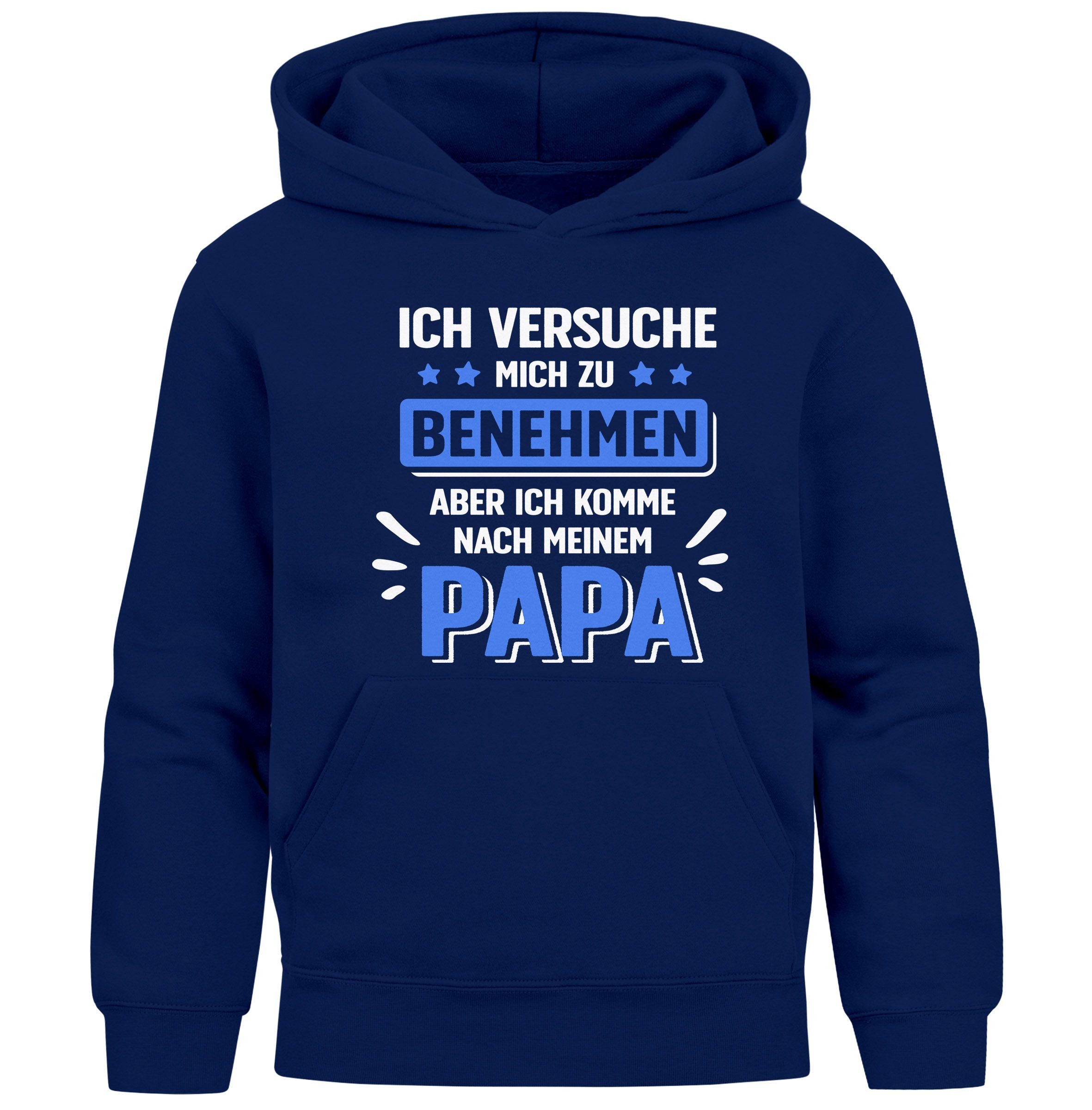 MoonWorks Hoodie Kinder Hoodie Jungen Spruch lustig Ich versuche mich zu benehmen