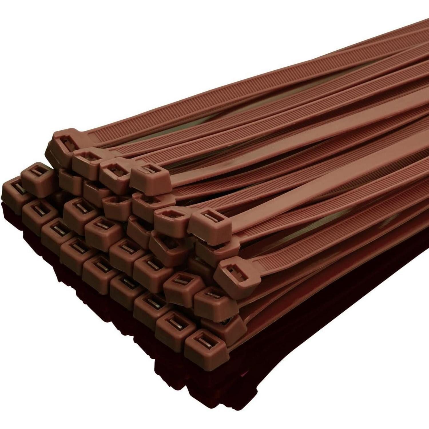 LuxusKollektion Kabelbinder Kabelbinder Braun 300mm x 7.6mm UV-beständig