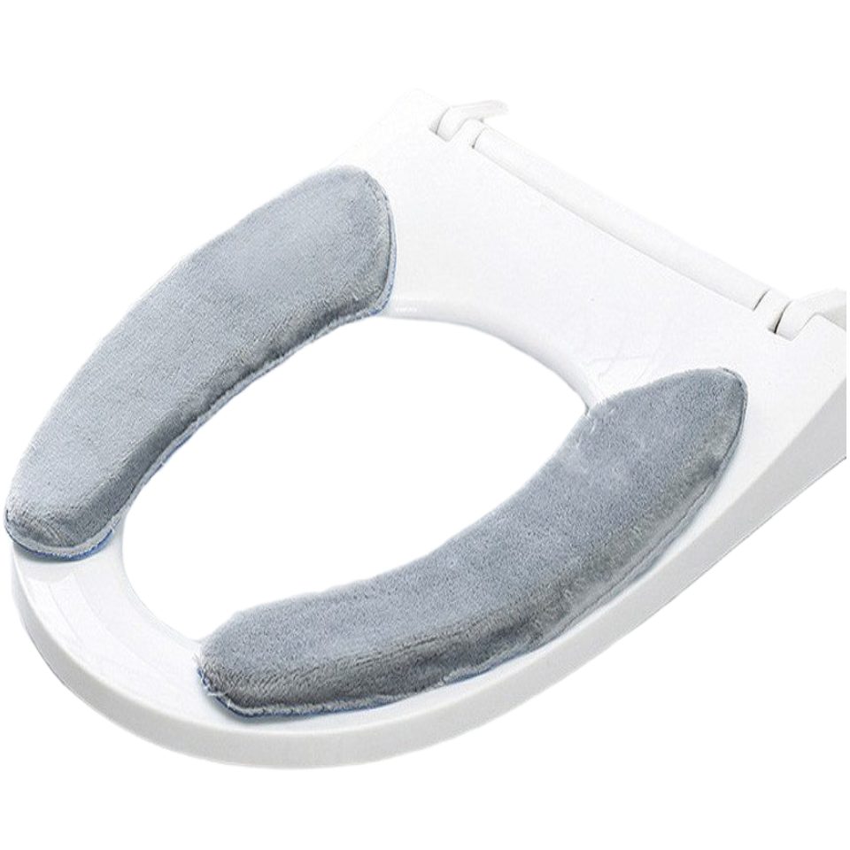 Coonoor WC-Deckelbezug 2 PCS Toilettensitzbezug Weich, Toilettensitzauflagen Waschbar, Wc Sitz Kissen Pads Wc Sitzbezüge Warm Toilettensitzbezug Plüsch, Toilettendeckelbezug