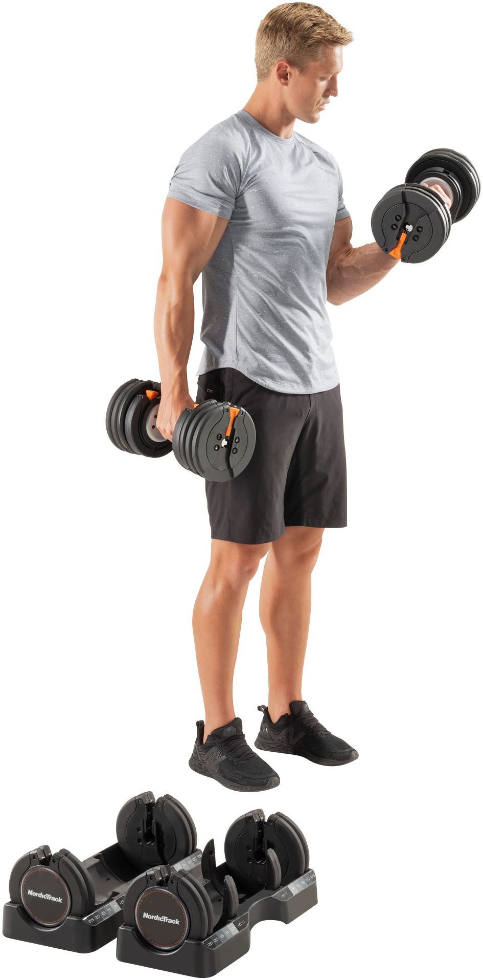 NordicTrack Hantel-Set NordicTrack-Hanteln mit einstellbarer Last (2 x 25 kg)