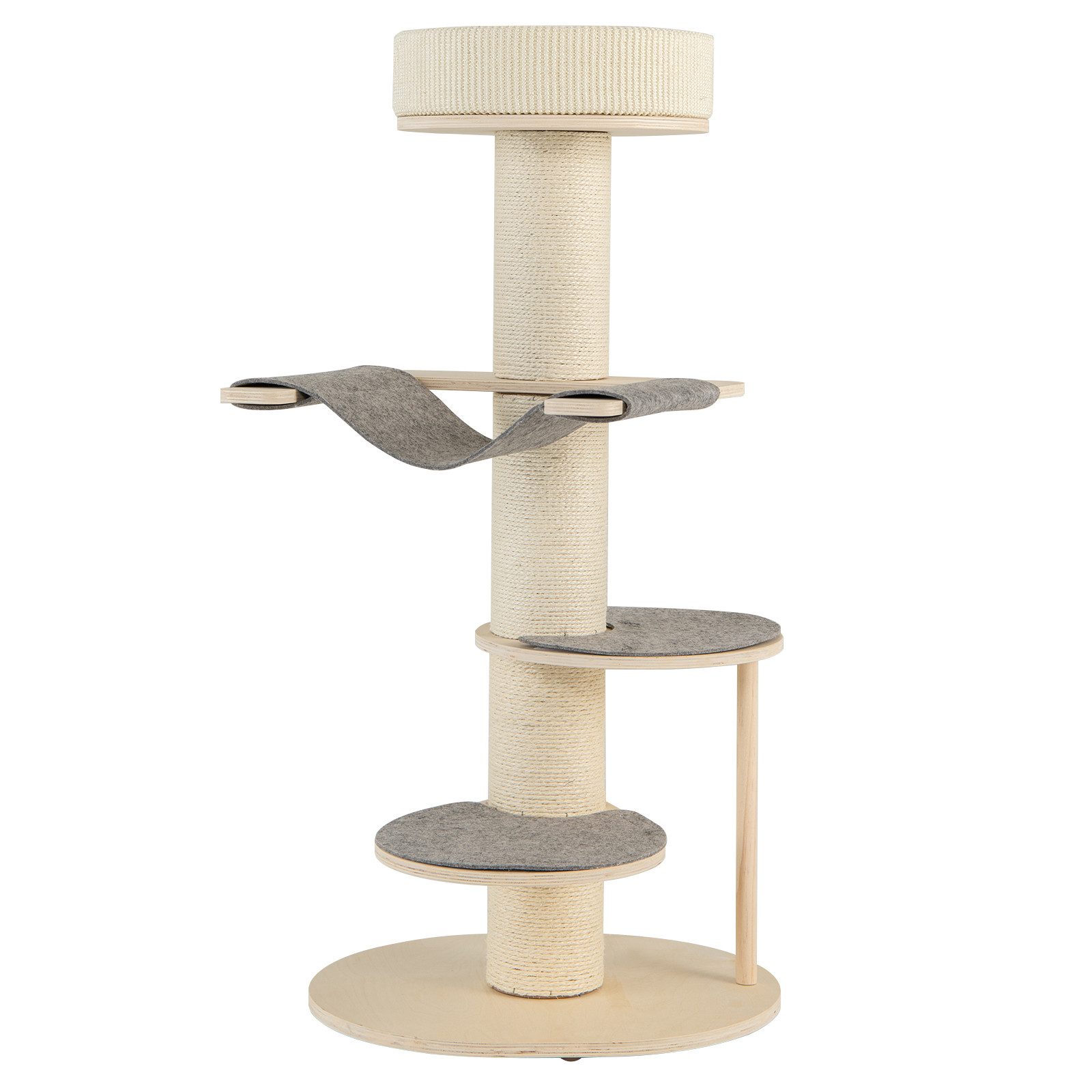 COSTWAY Kratzbaum, 120cm, mit Hängematte & 3 Plattformen & Kratzsäule günstig online kaufen