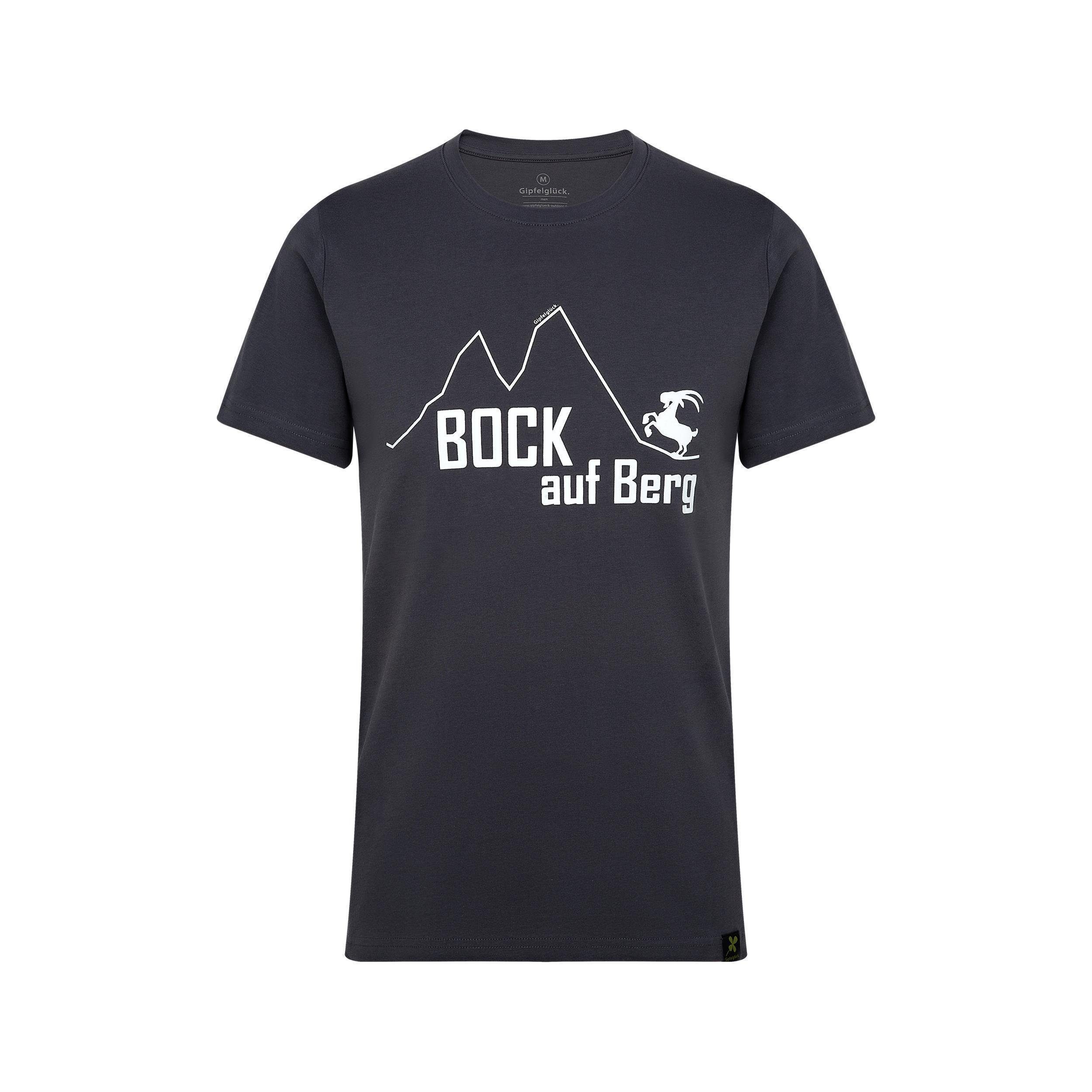 Qotton Gipfelglück T-Shirt Jan für Herren, Baumwolle Anthracite