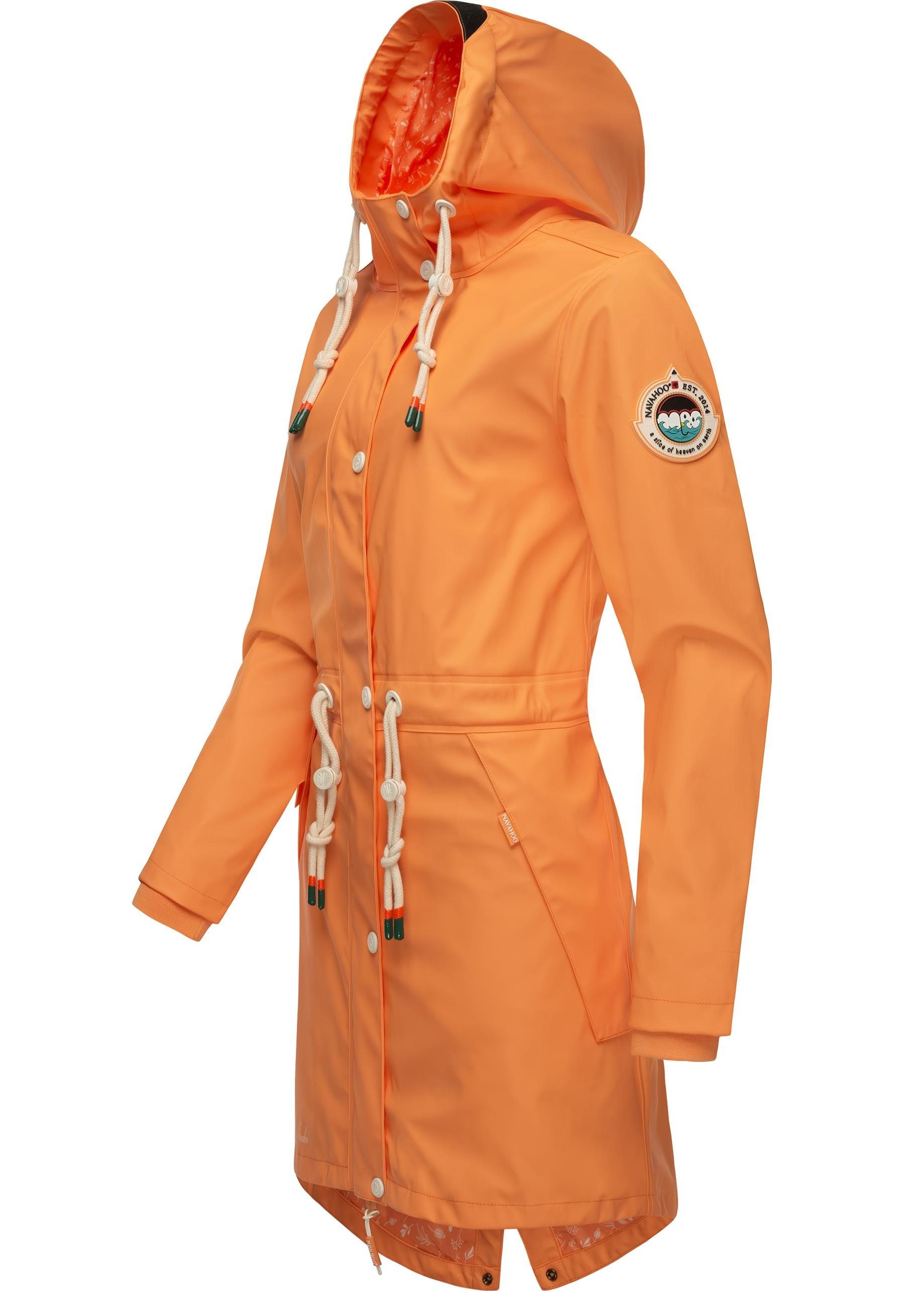 Damen Outdoor apricot Tropical Regenjacke Stormoo modischer Regenmantel Navahoo