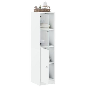 vidaXL Highboard Highboard mit Glastür Weiß 35x37x142 cm (1 St)