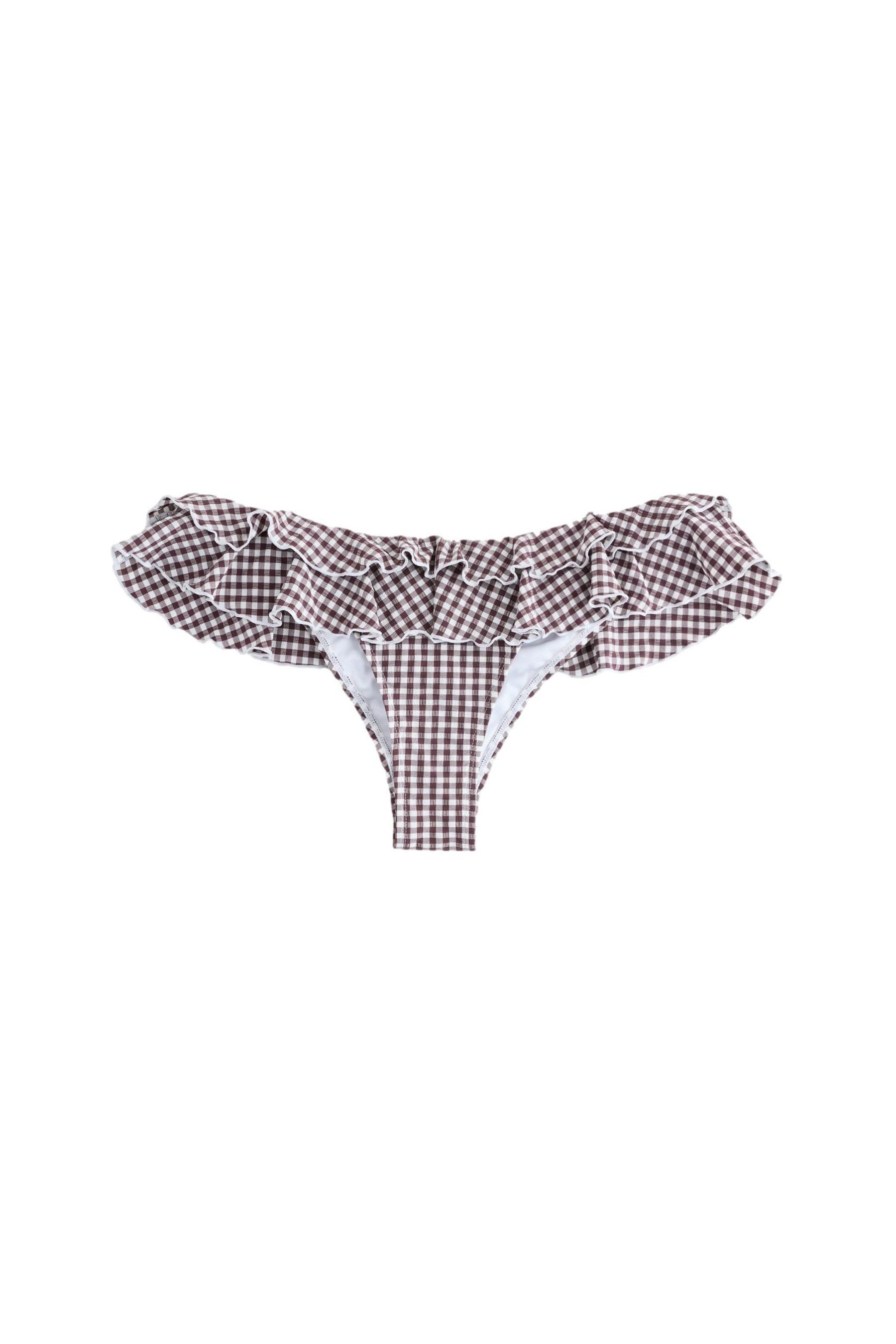 Bikini-Hose Gerüschte Bikinihose mit hohem Beinausschnitt
