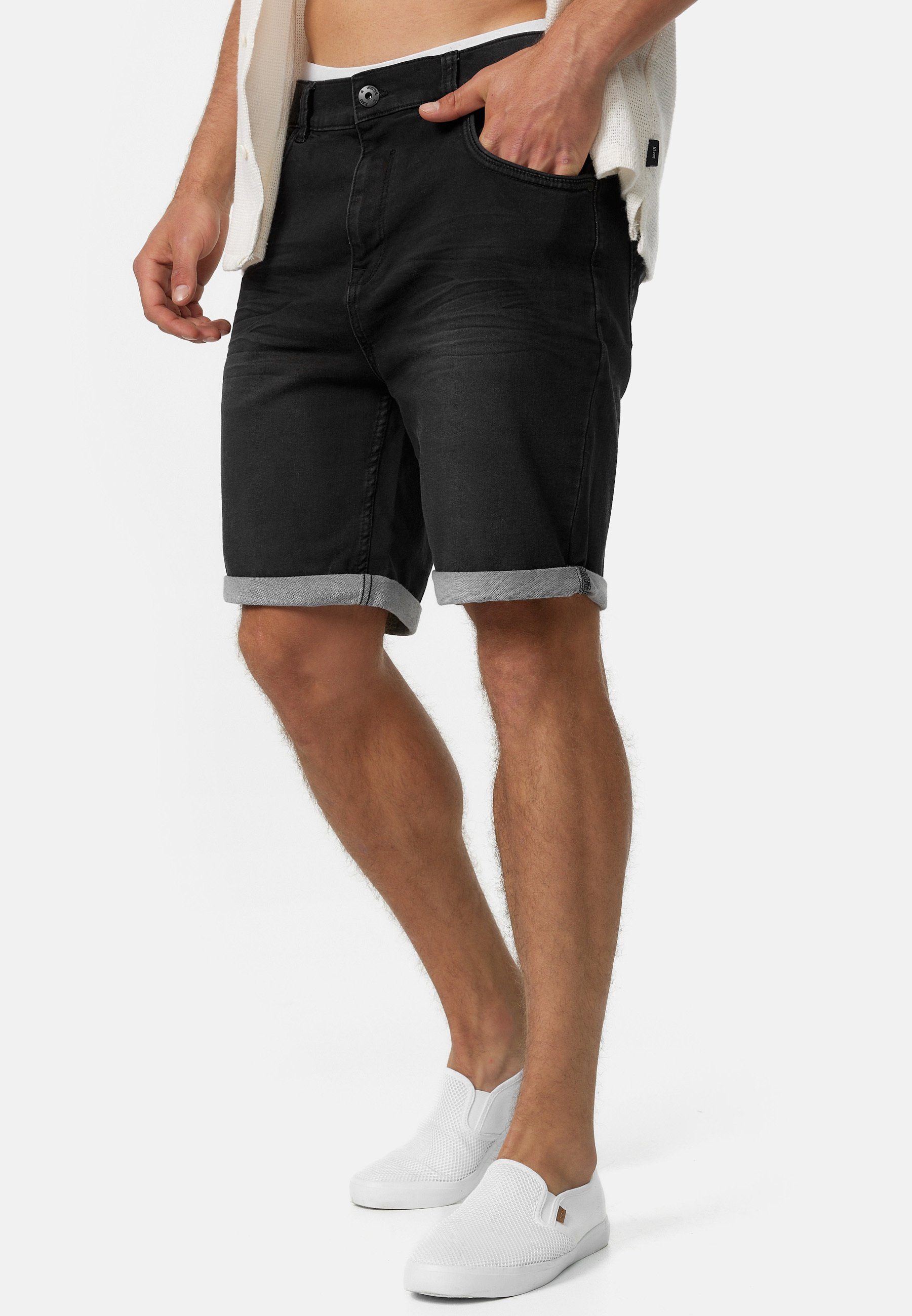 Indicode Jeansshorts Herren Lonar Jeans Shorts Herrenshorts Moderne und luftig leichte Herren Jeans-Shorts
