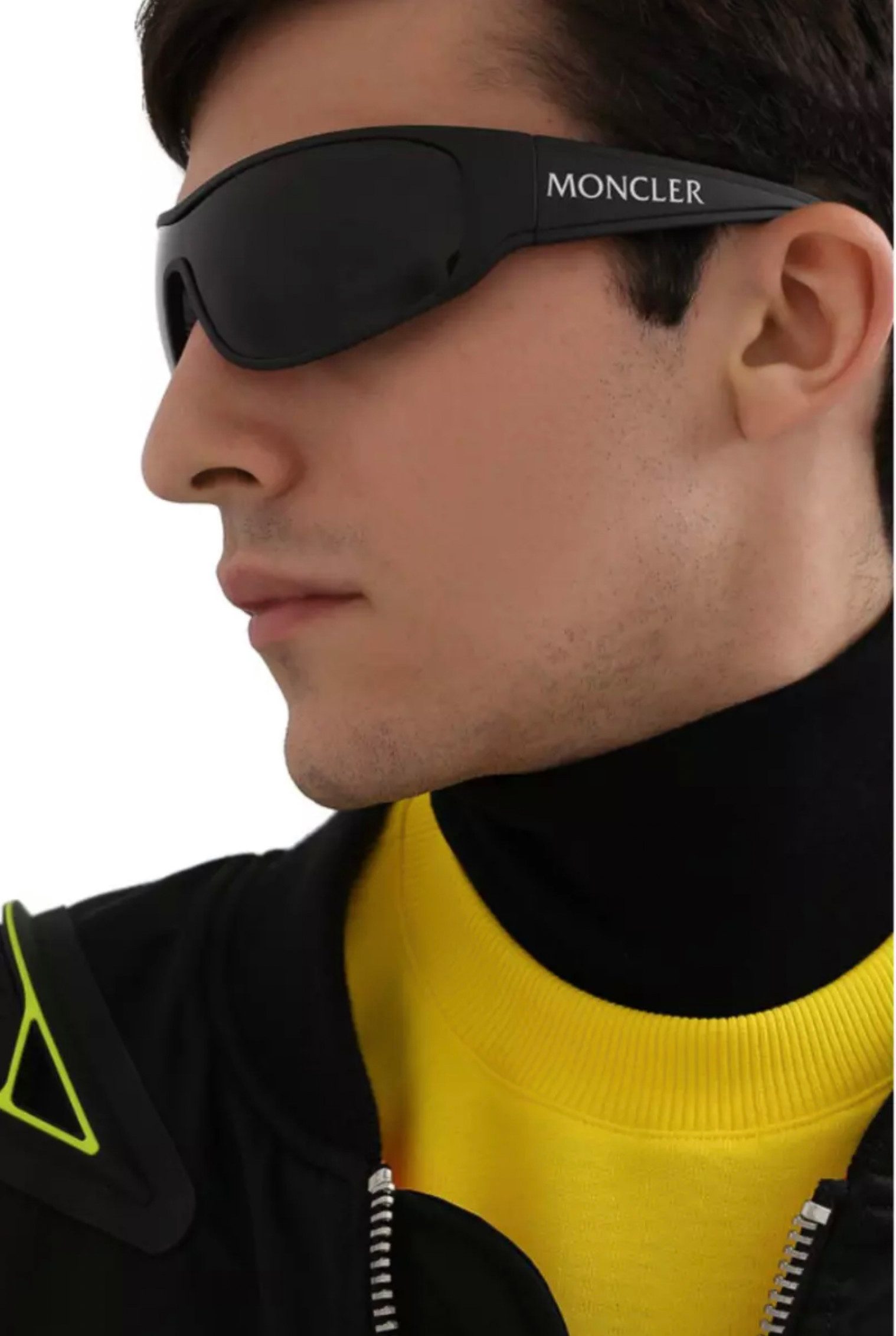 MONCLER Sonnenbrille Shield Ski Mask Visor Brille Offiziellen Moncler-Etui günstig online kaufen