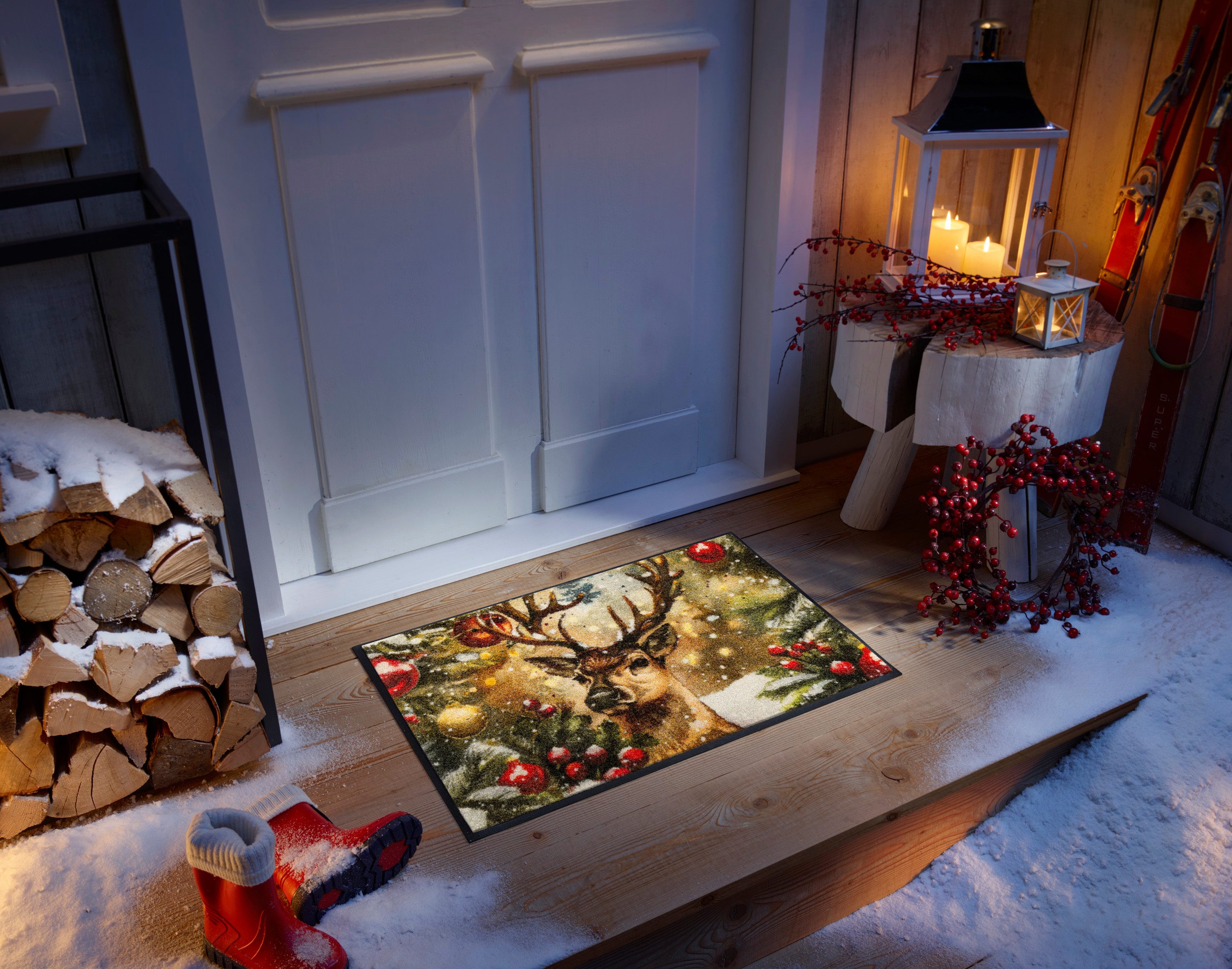 wash+dry by Kleen-Tex Fußmatte Festive Spirit, rechteckig, Höhe: 7 mm, wasc günstig online kaufen