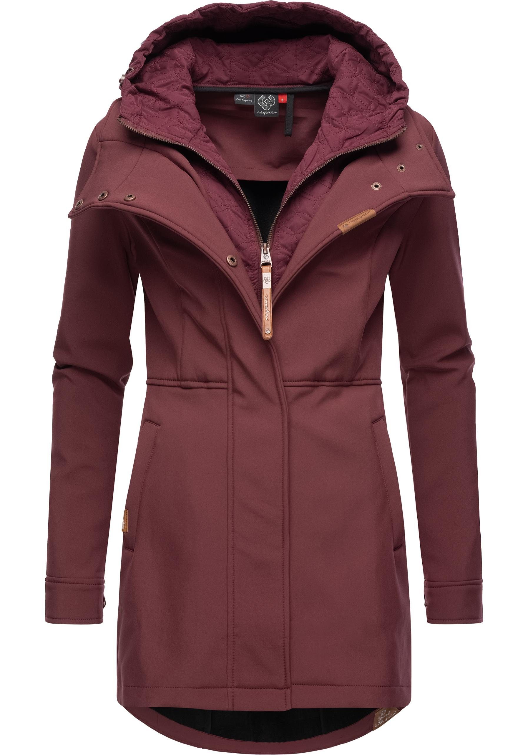 Ragwear Softshellmantel Ybela sportliche, gefütterte Outdoorjacke mit Kapuz günstig online kaufen