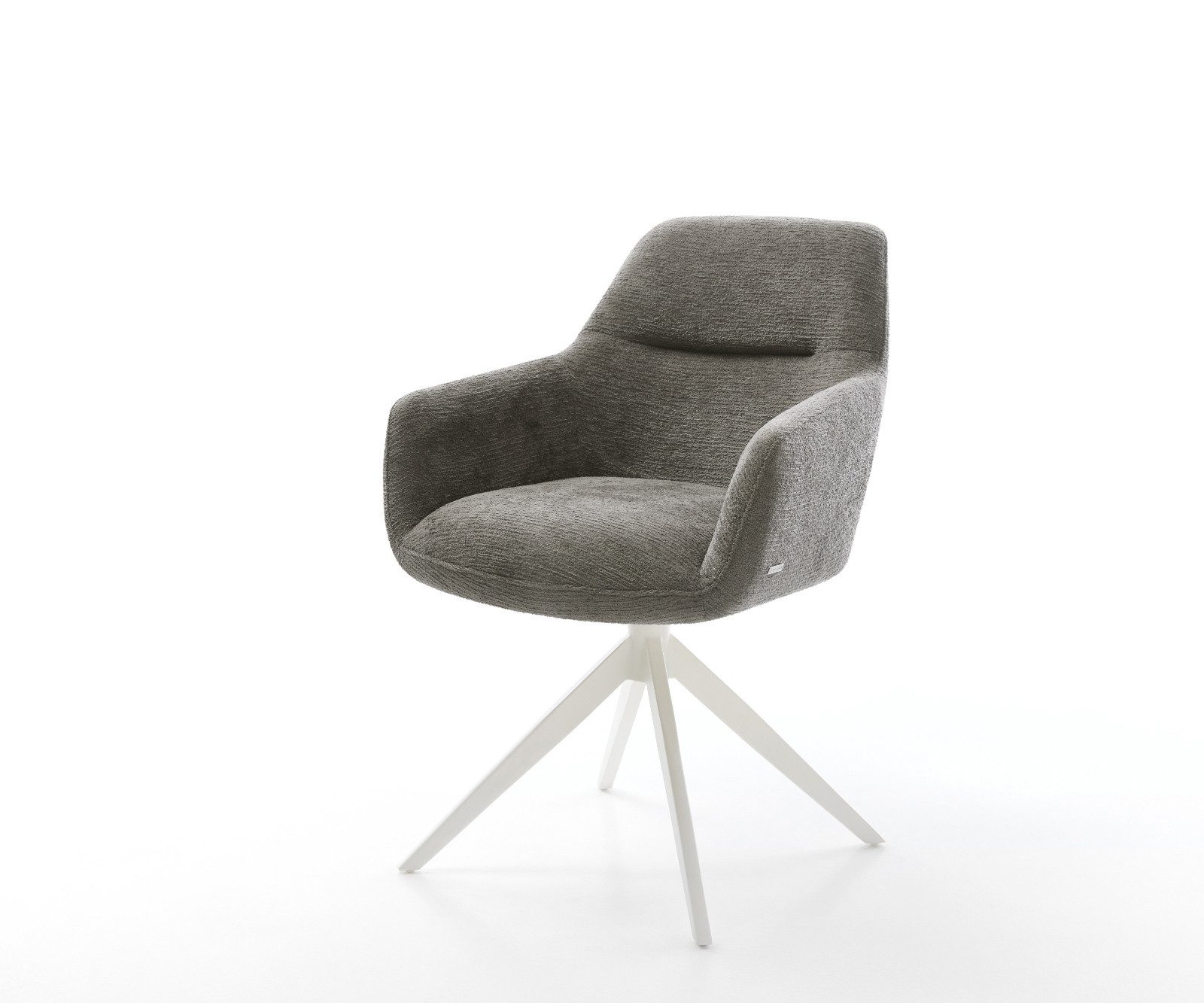 DELIFE Polsterstuhl Pejo-Flex, Kreuzgestell breit Weiß günstig online kaufen