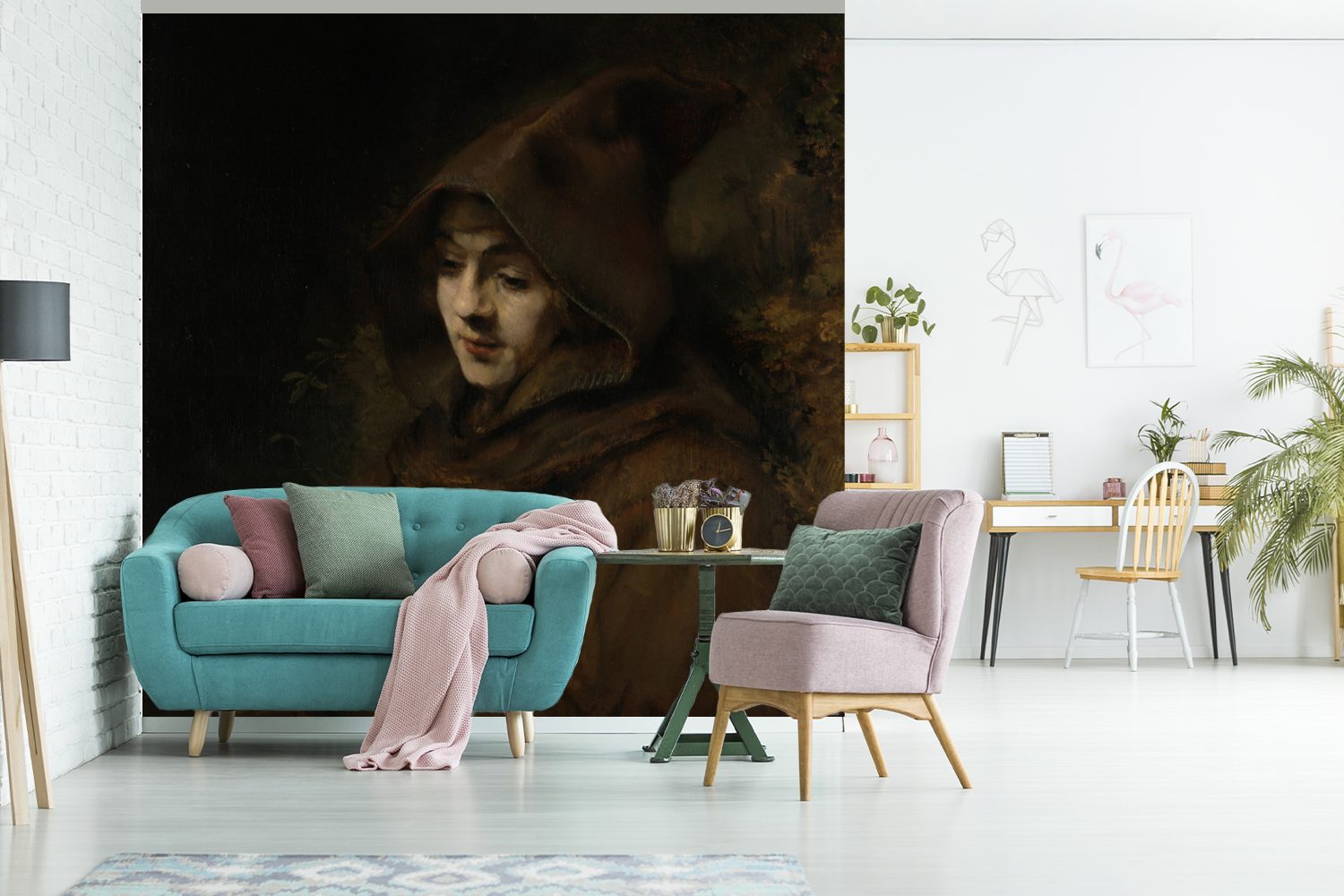 MuchoWow Fototapete Titus von Rijn, St), van Schlafzimmer, Gemälde Wohnzimmer (5 Rembrandt im Habit oder für Vinyl Matt, Tapete - Wandtapete bedruckt