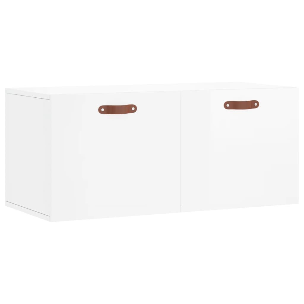 vidaXL Hängeschrank Wandschrank Hochglanz-Weiß 80x36,5x35 cm günstig online kaufen