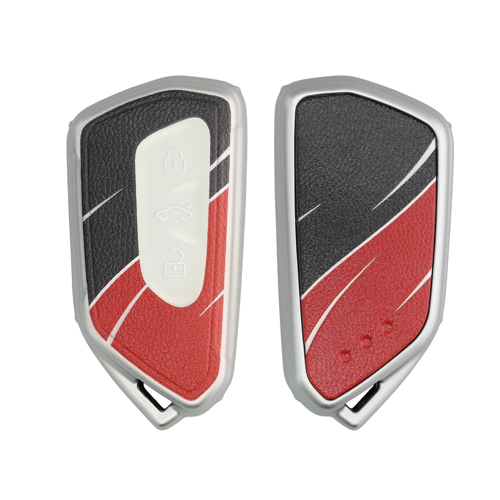 kwmobile Schlüsseltasche Autoschlüssel Hülle für VW Golf 8, TPU Schutzhülle Schlüsselhülle Cover Grau