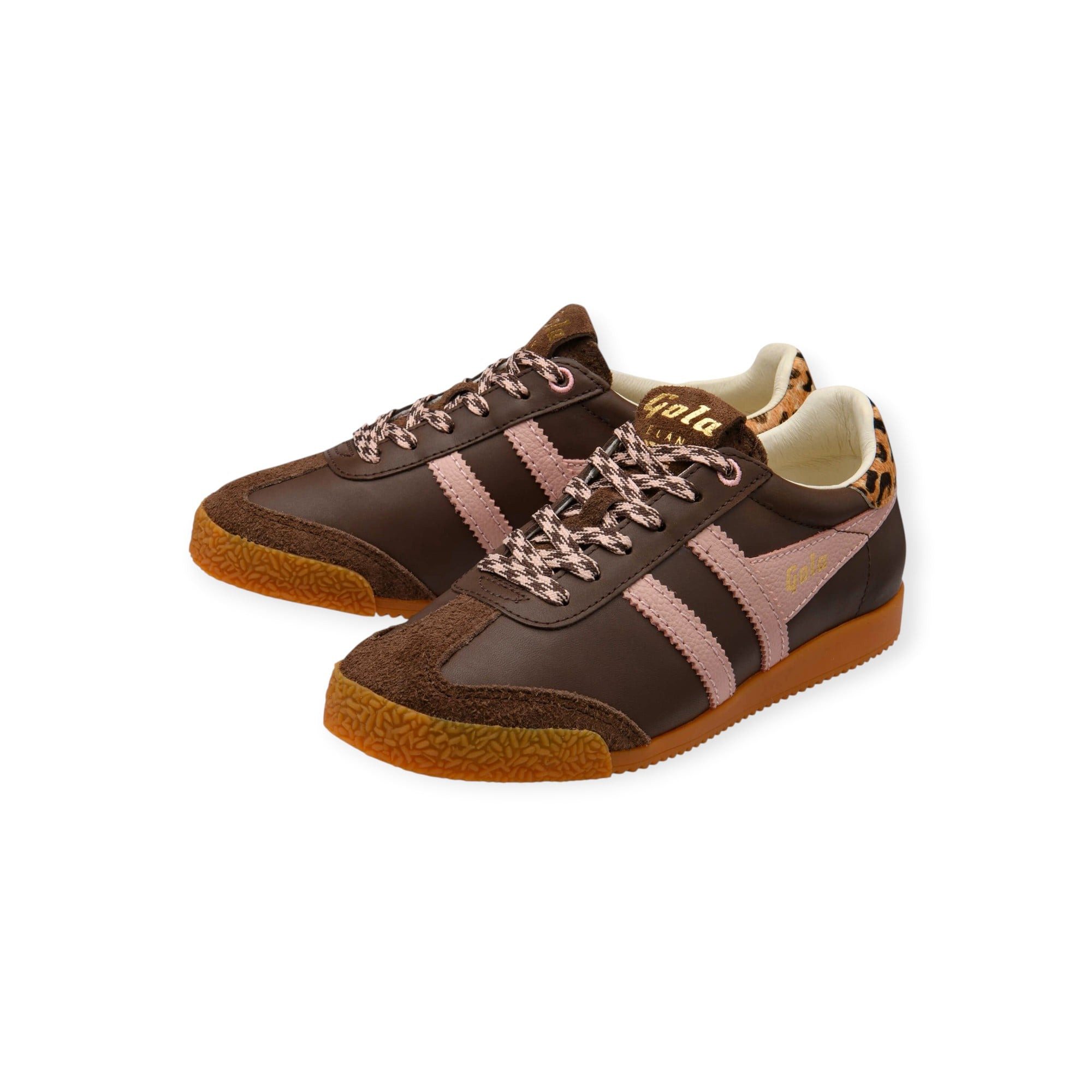 Gola Elan Islington - Made in England - dunkelbraun/pink Damen Sneaker