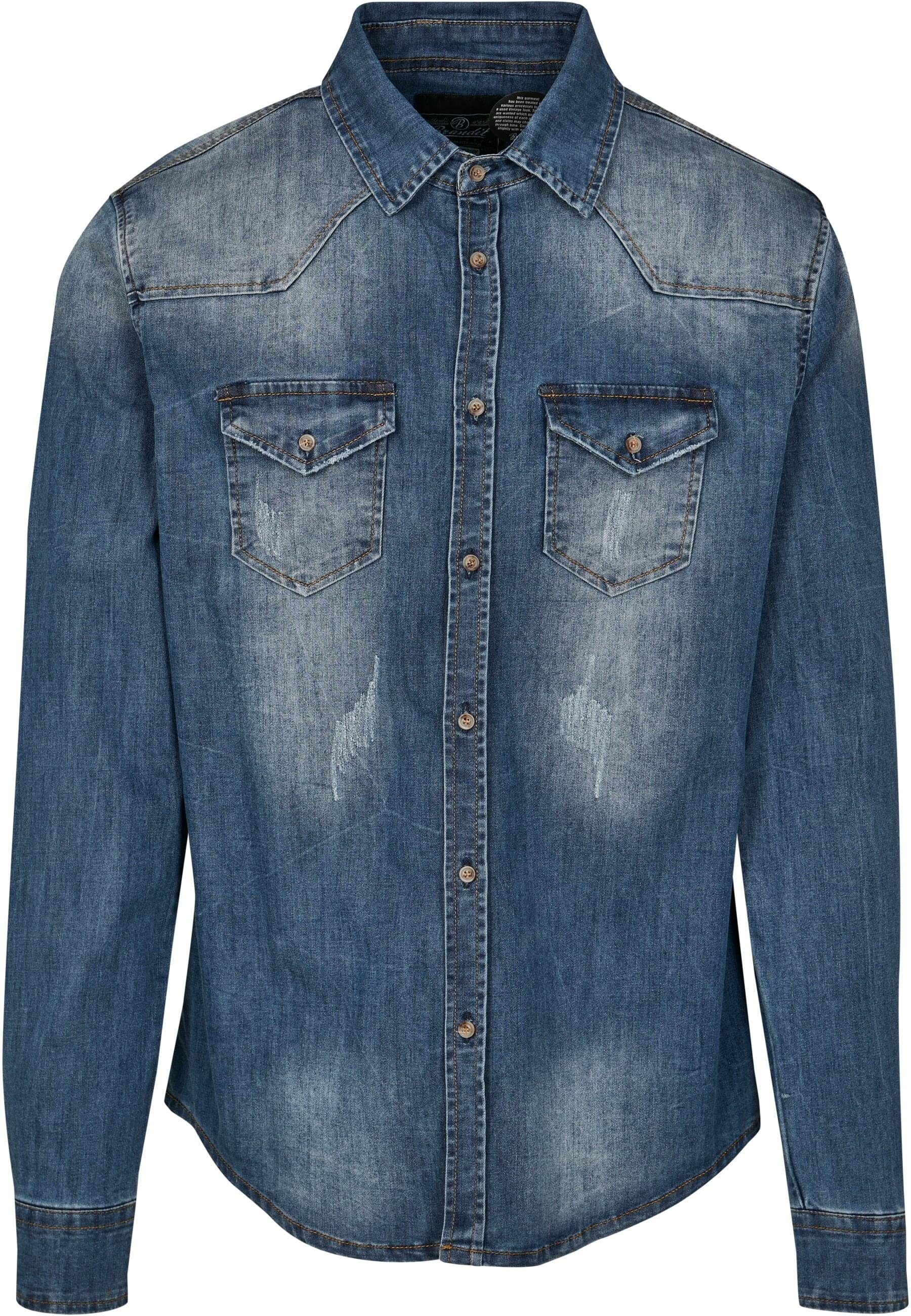 Langarmhemd Brandit Herren Riley Denim Shirt