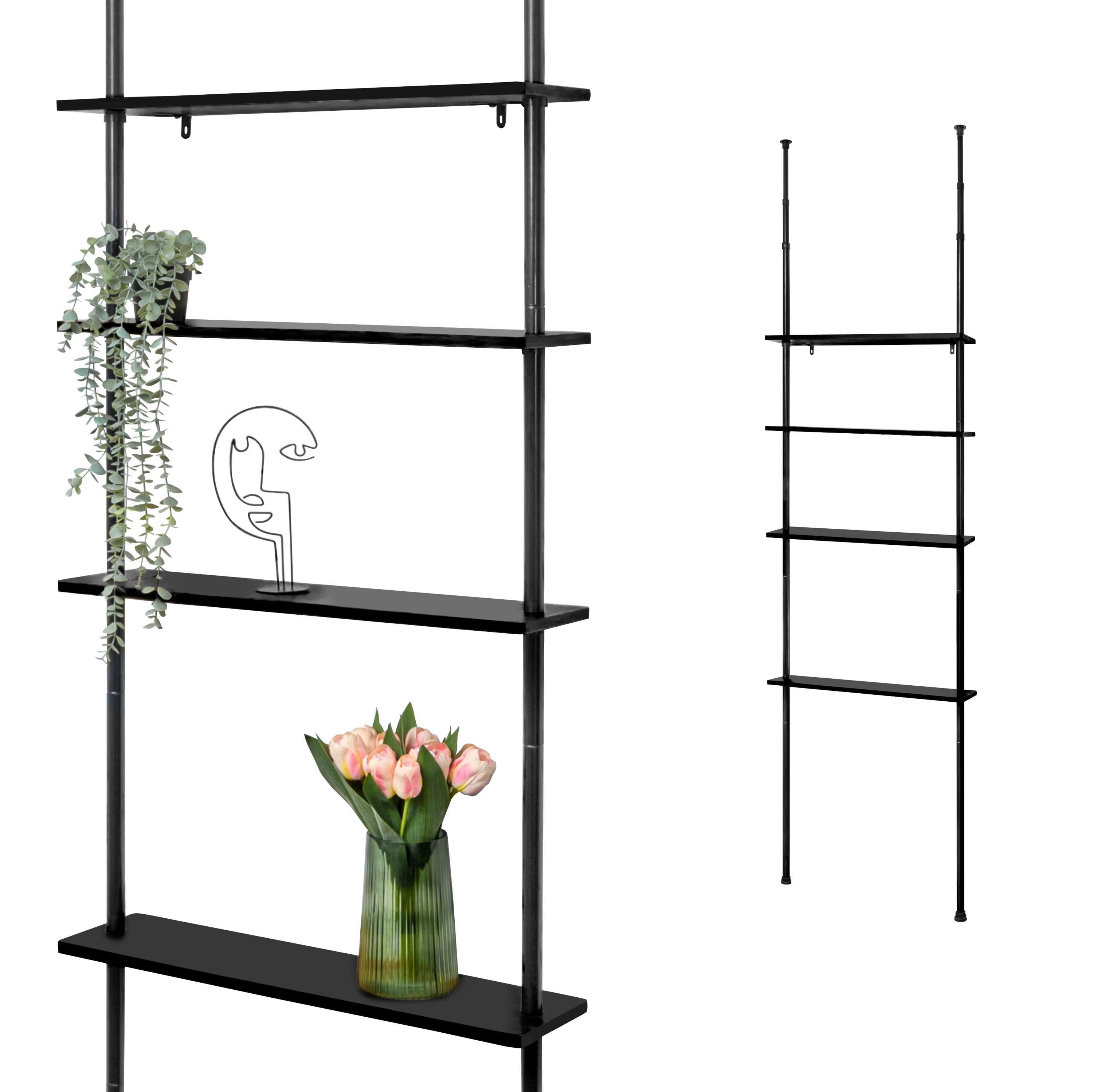 bremermann Teleskopregal Teleskop-Wandregal mit 4 Ablageböden, mit Bambus günstig online kaufen