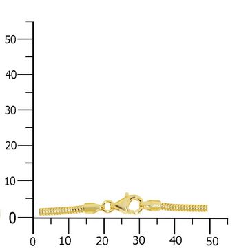 OSTSEE-SCHMUCK Silberkette - Schlange 2,0 mm - Silber 925/000, vergoldet -, (1-tlg)