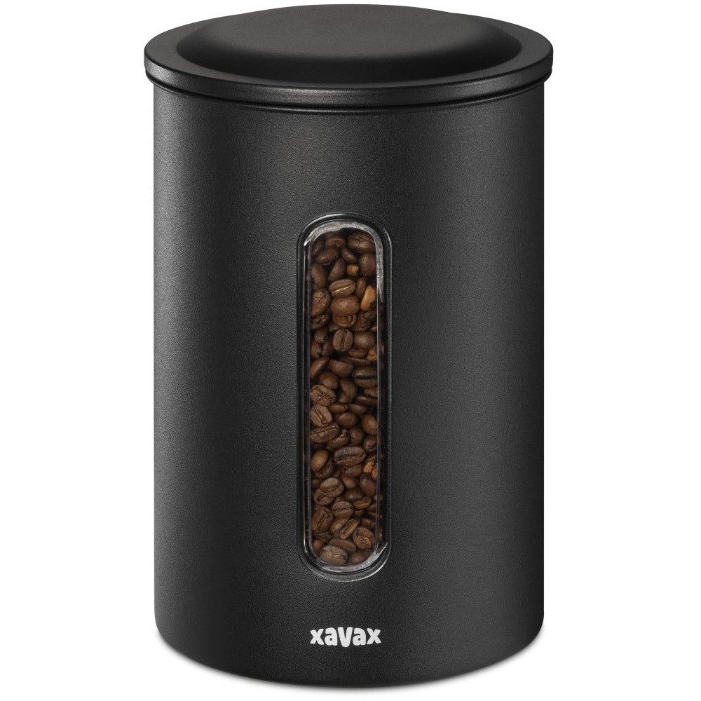 Aufbewahrungsdose Xavax Kaffeedose schwarz für Bohnen und Pulver.
