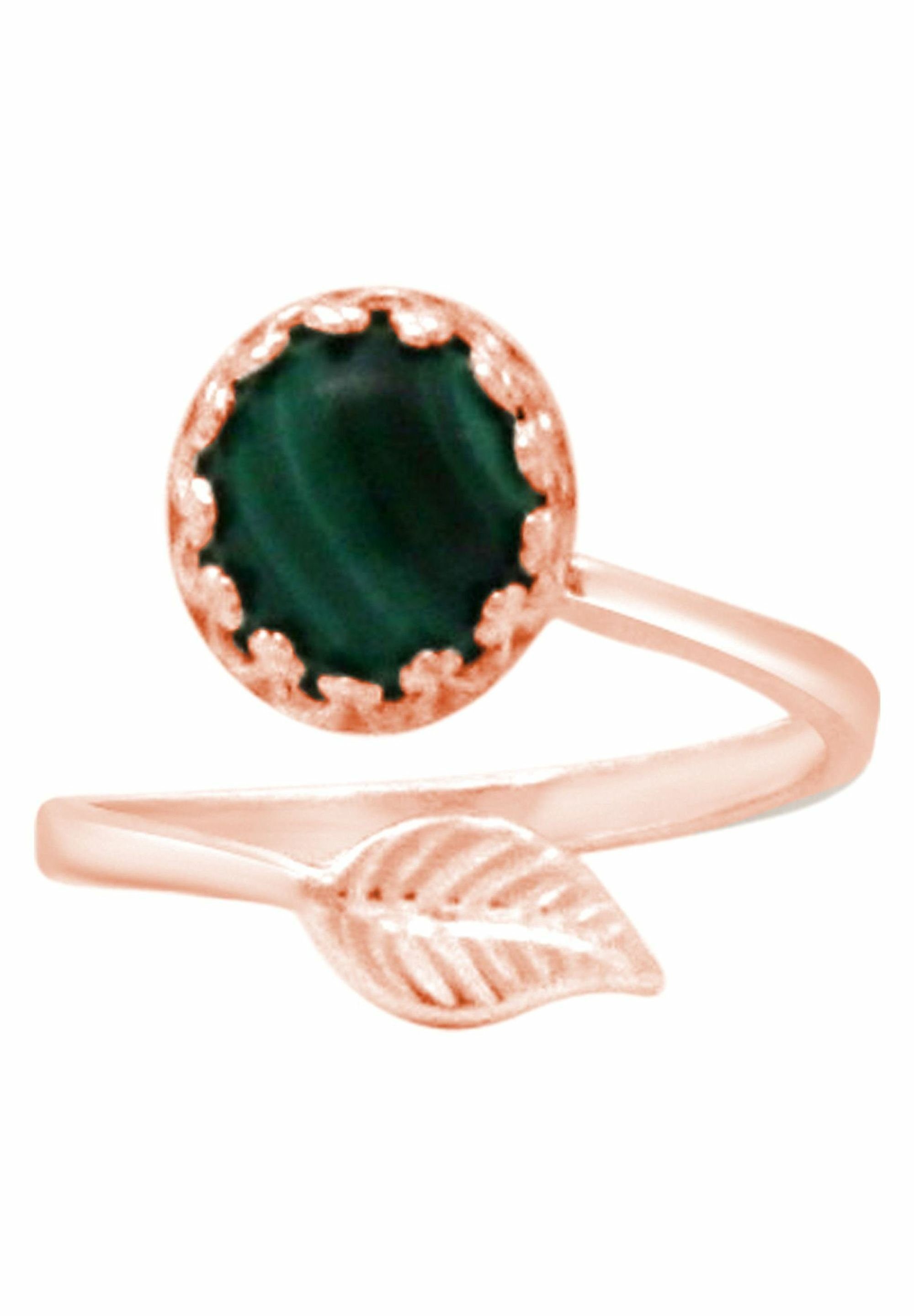 Fingerring Malachit - Größenverstellbar