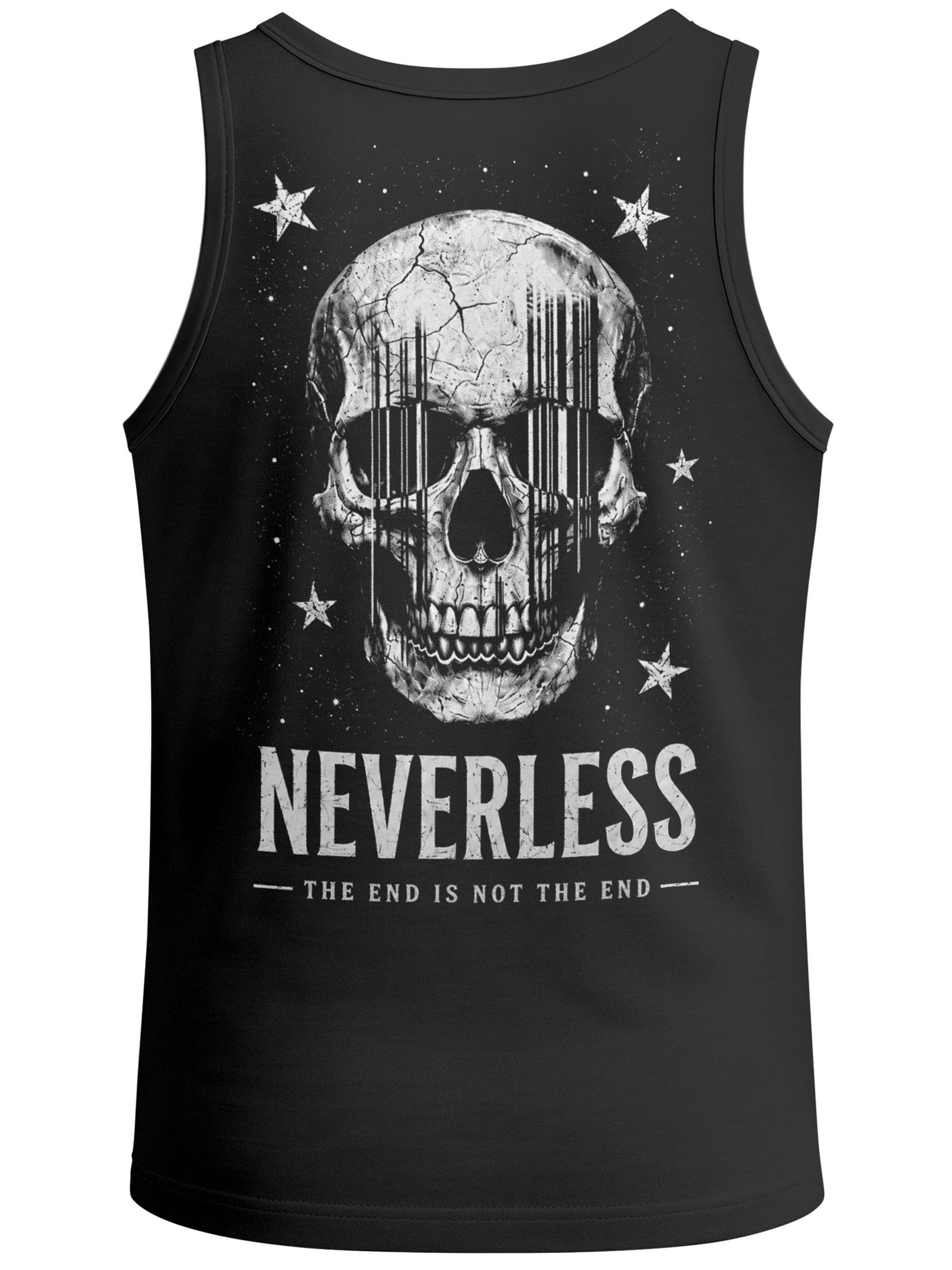 Neverless Tanktop Tanktop Herren mit Grafik-Print - Star Skull - Trägershirt Baumwolle mit Print – Bild 5 von 5