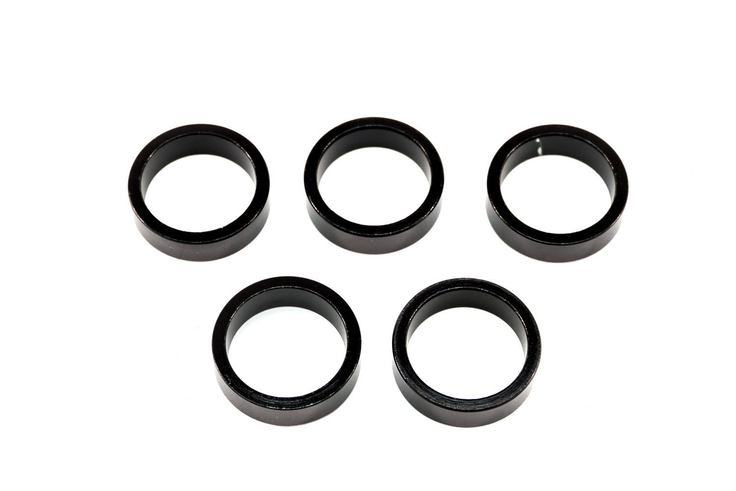 Non-Branded Lenkervorbau 5 Stück Alu Spacer 10mm A-Head Fahrrad Vorbau Distanz Ring 1 1/8 Zoll