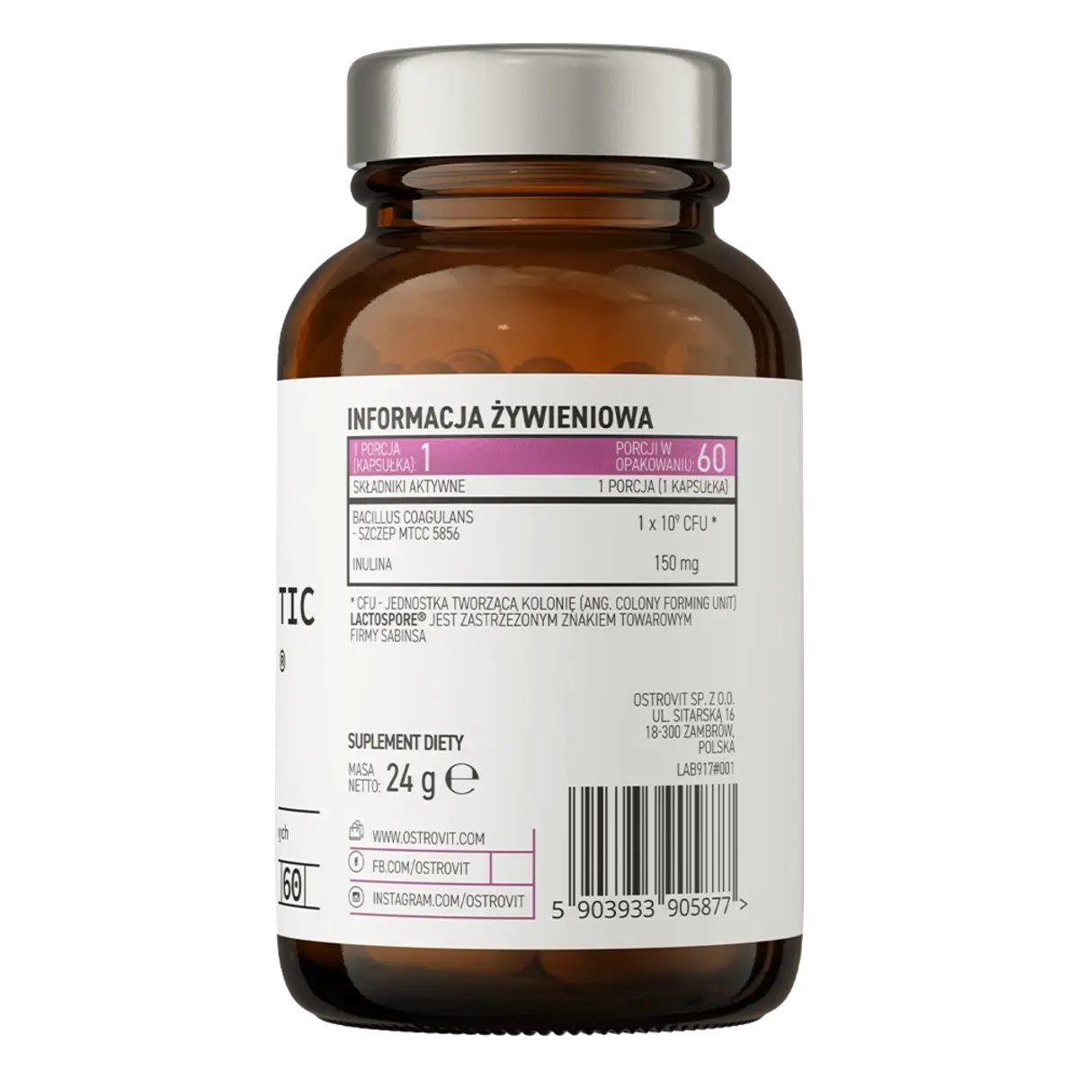 OstroVit Ostrovit Pharma PRO-60 BIOTIC LactoSpore® 60 Kapseln, 60 St.