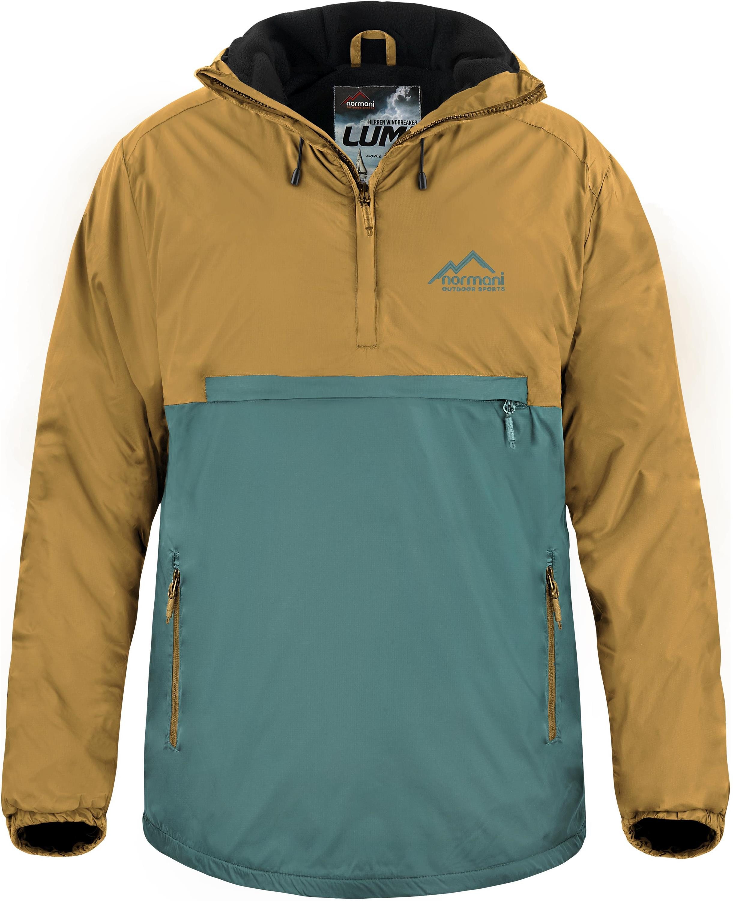 normani Regenjacke Herren Windbreaker Lumi Winterjacke gefütterte Schlupfjacke wasserdichte Windjacke