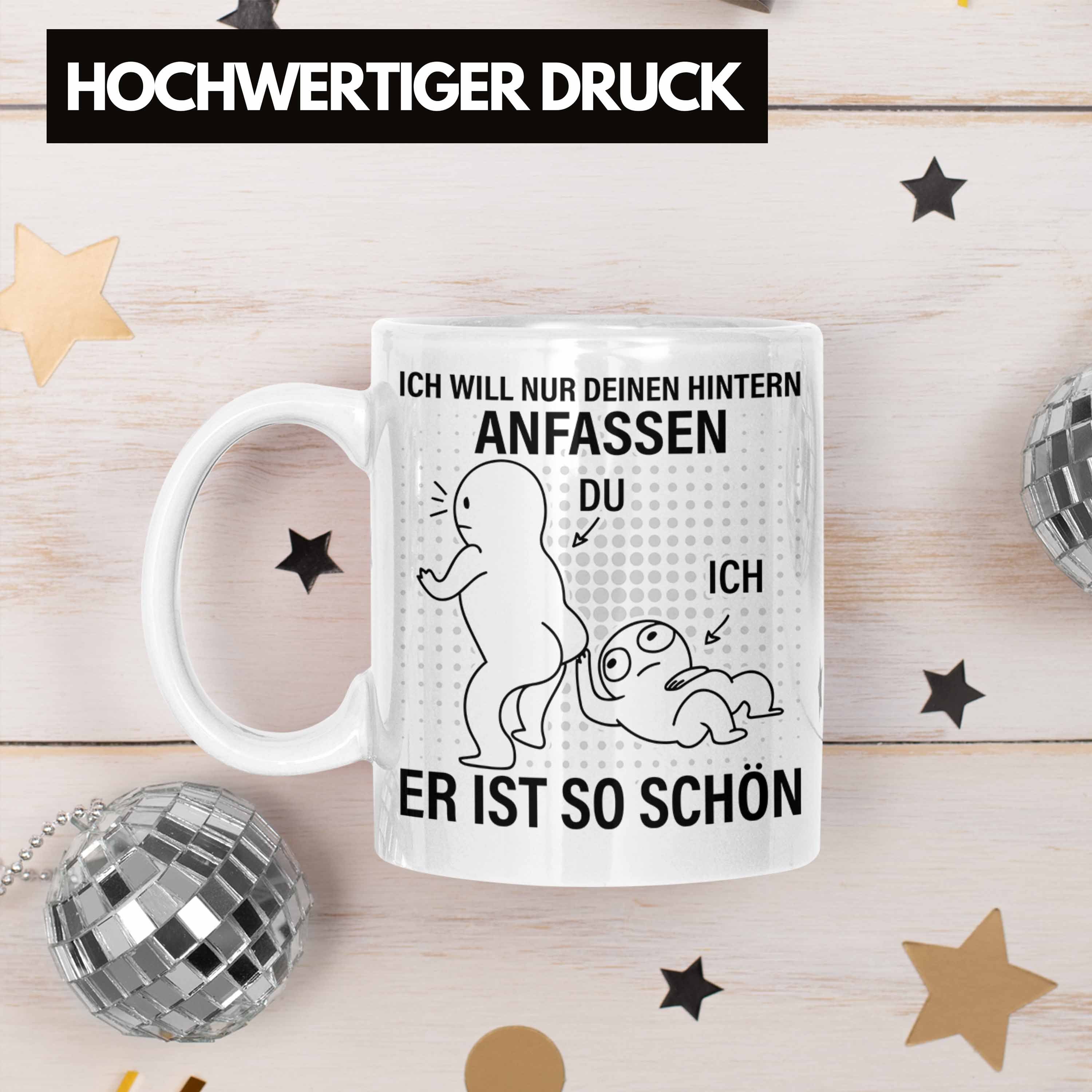 Trendation Tasse Trendation - Valentinstag Tasse Geschenk Freundin Hintern Anfassen Lus