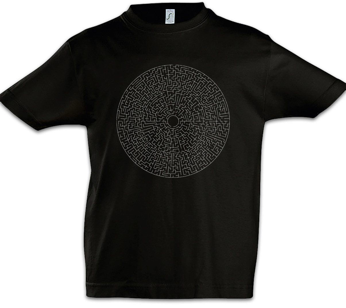 Print-Shirt Circle Maze III Kinder T-Shirt Labyrinth Esoterik Mystik Spirale