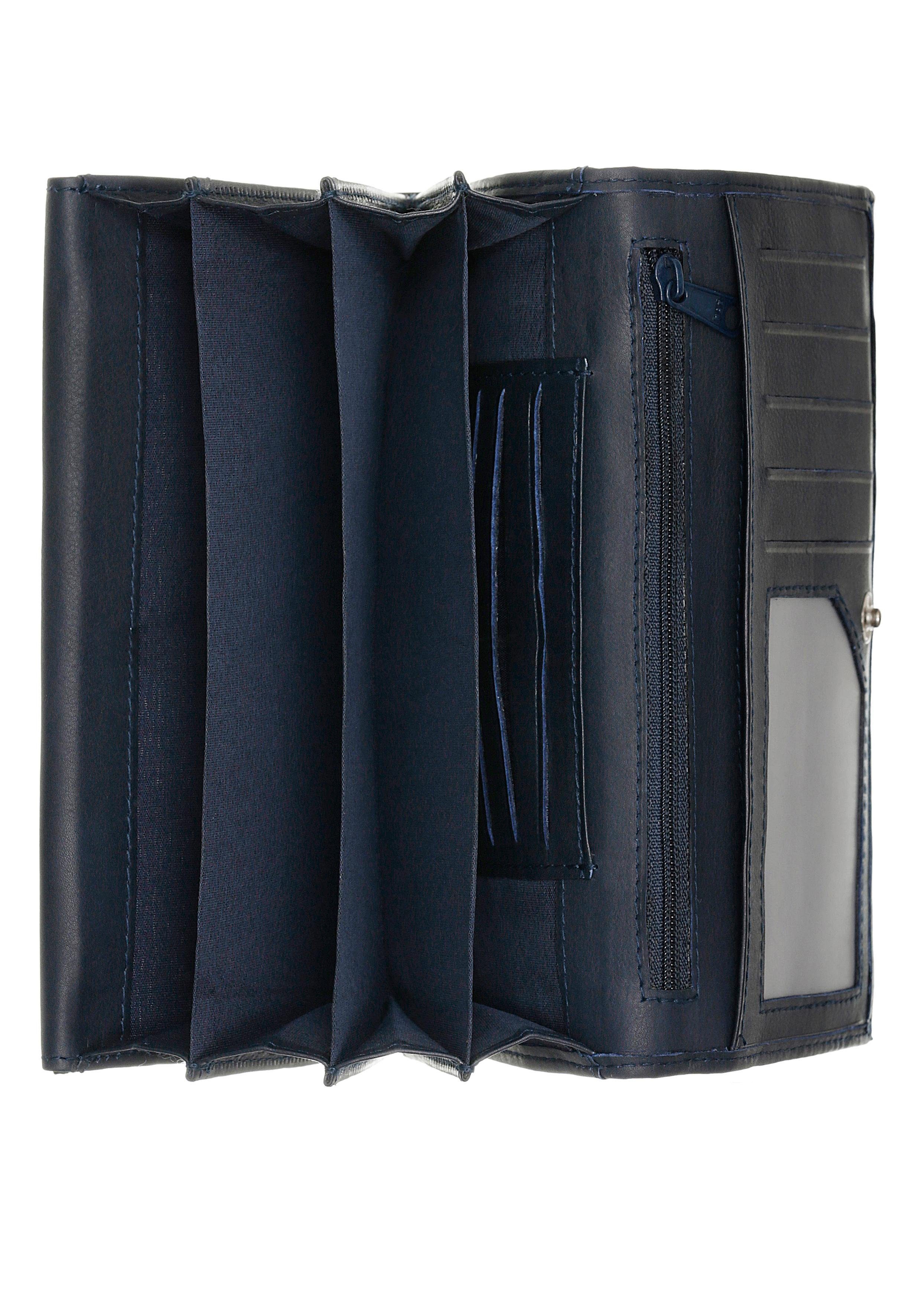 J.Jayz Geldbörse, aus weichem Leder mit Druckknopfverschluss blau