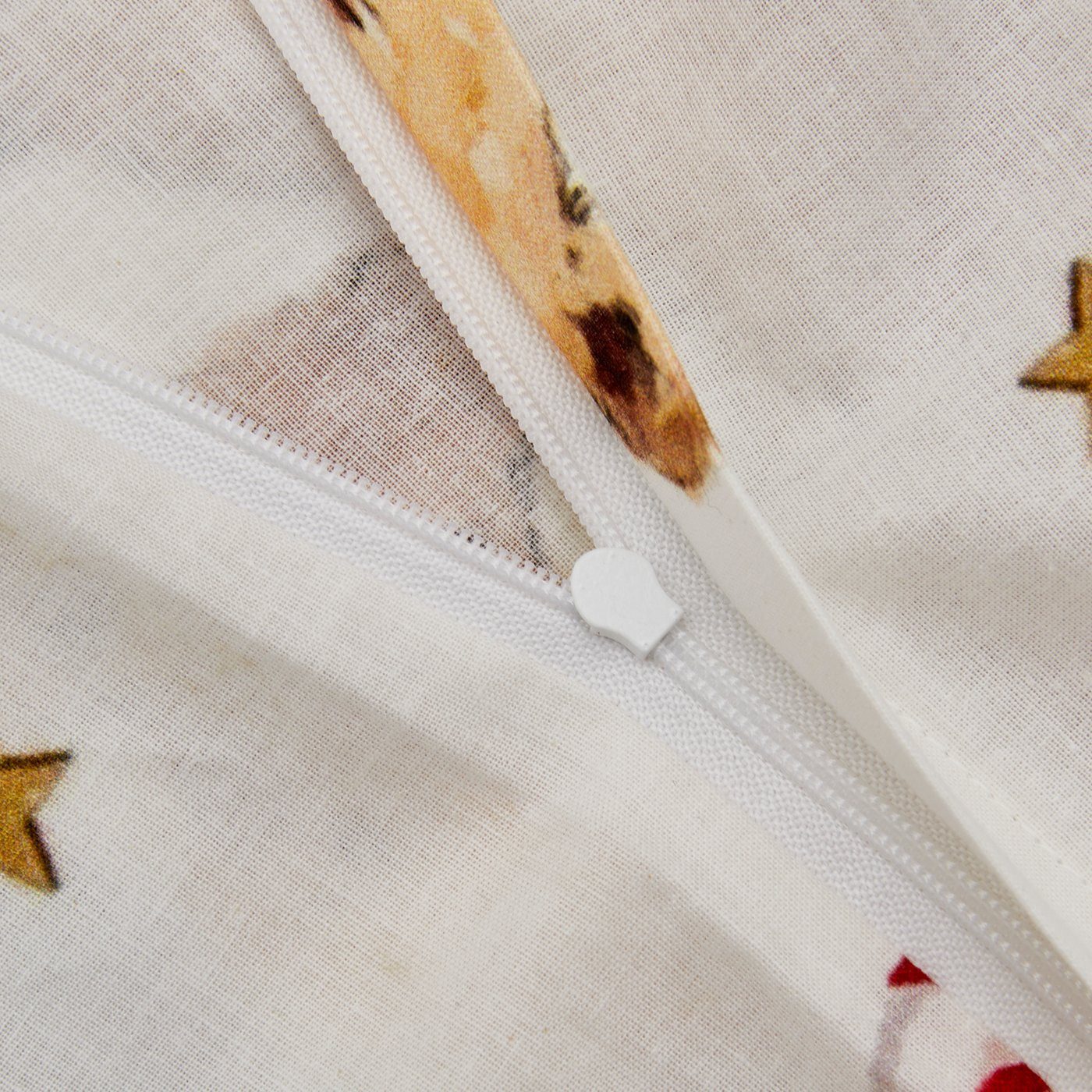 BOLTZE Bettwäsche Bailey Bär Bettwäsche Weihnachten 135cm x 200cm mit 80 x 80cm Kissen