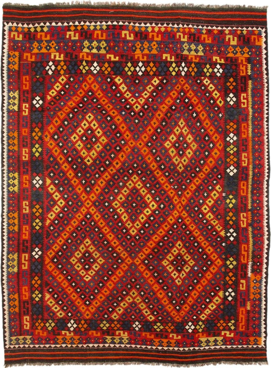 Orientteppich Kelim Afghan Antik 280x373 Handgewebter Orientteppich, Nain Trading, rechteckig, Höhe: 3 mm